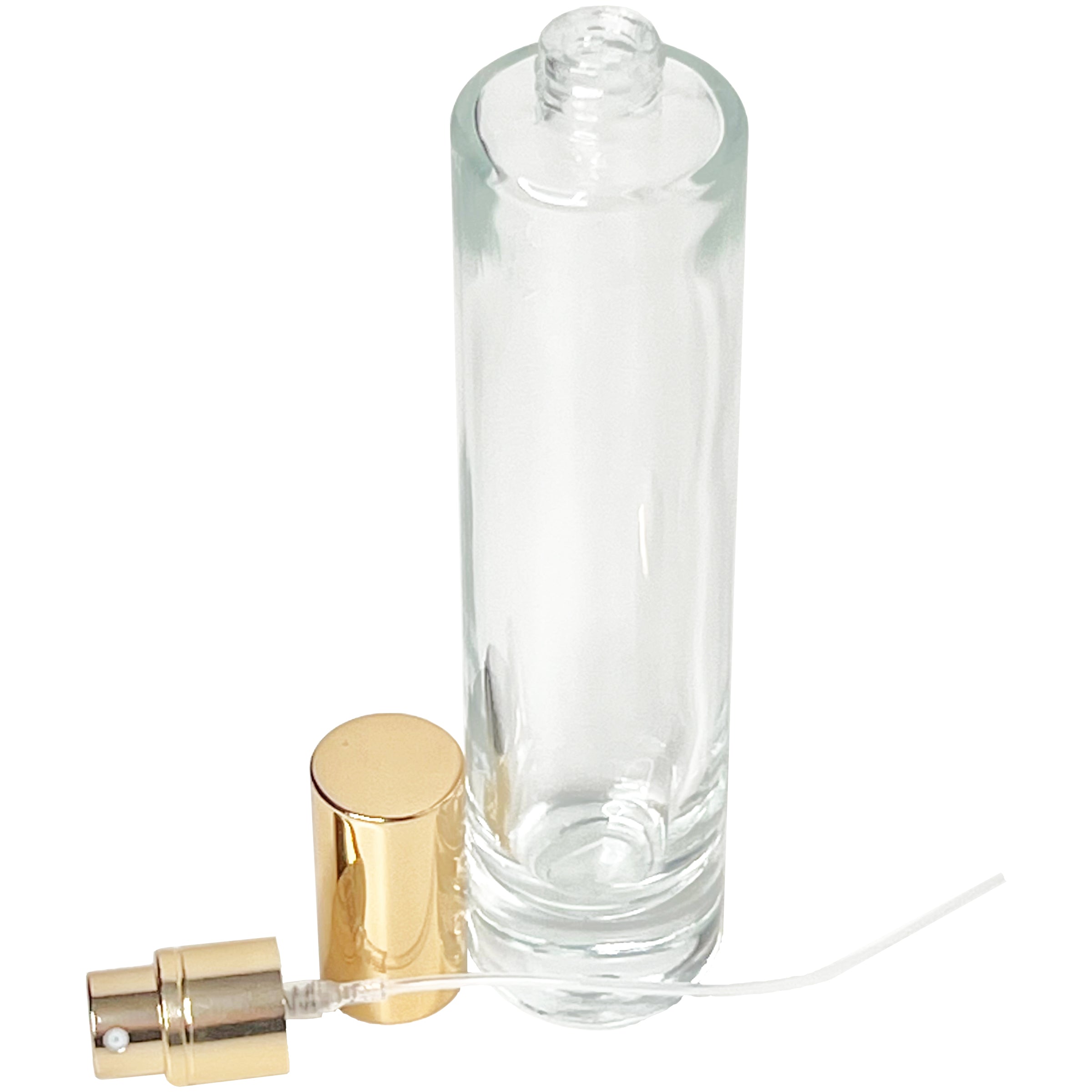 50ml 1.7oz thick tall cylinder glass perfume spray bottles