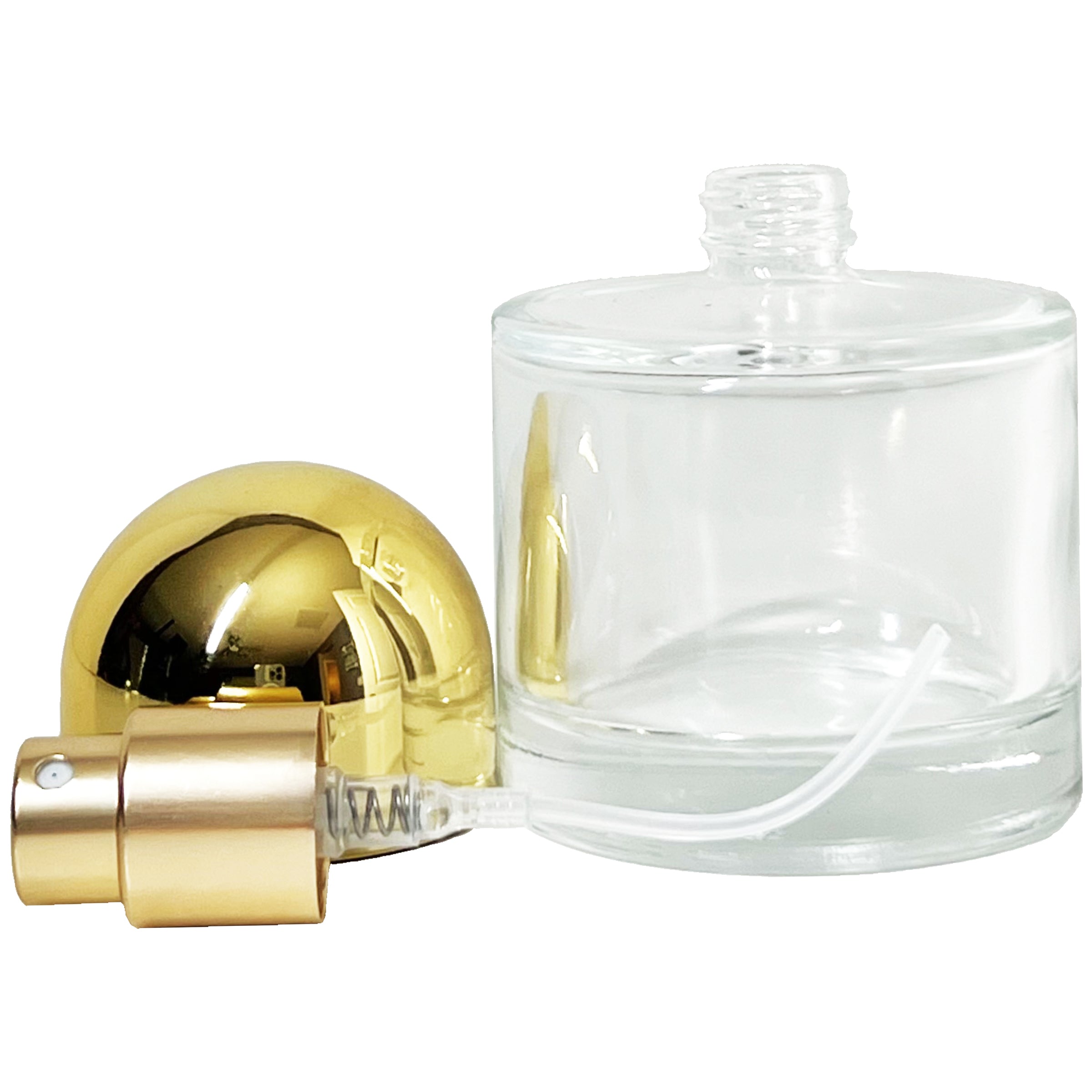 30ml 1oz round 3 colors half cap gold silver black glass spray bottles