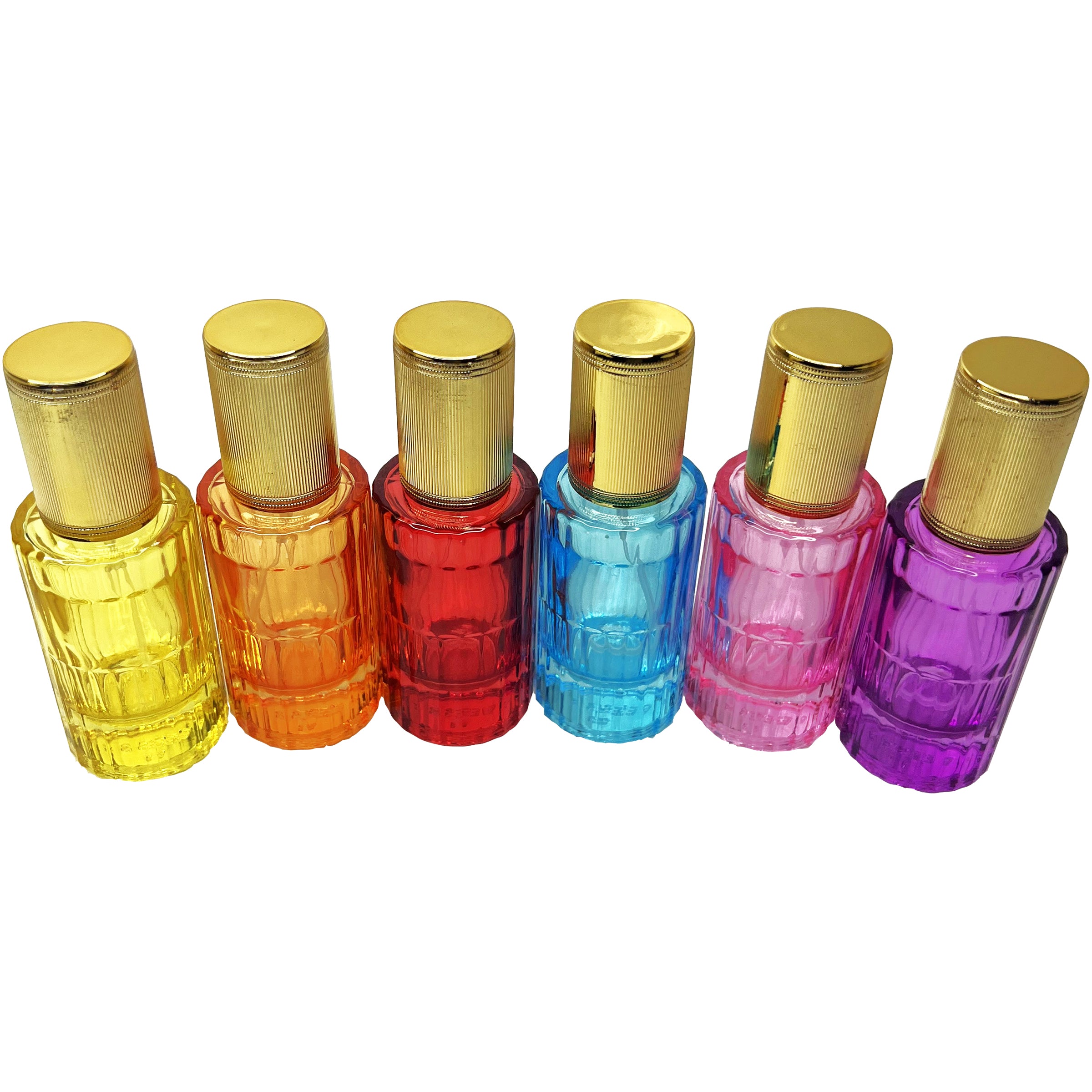 20ml 0.67oz 6 colors glass cylinder perfume spray bottles