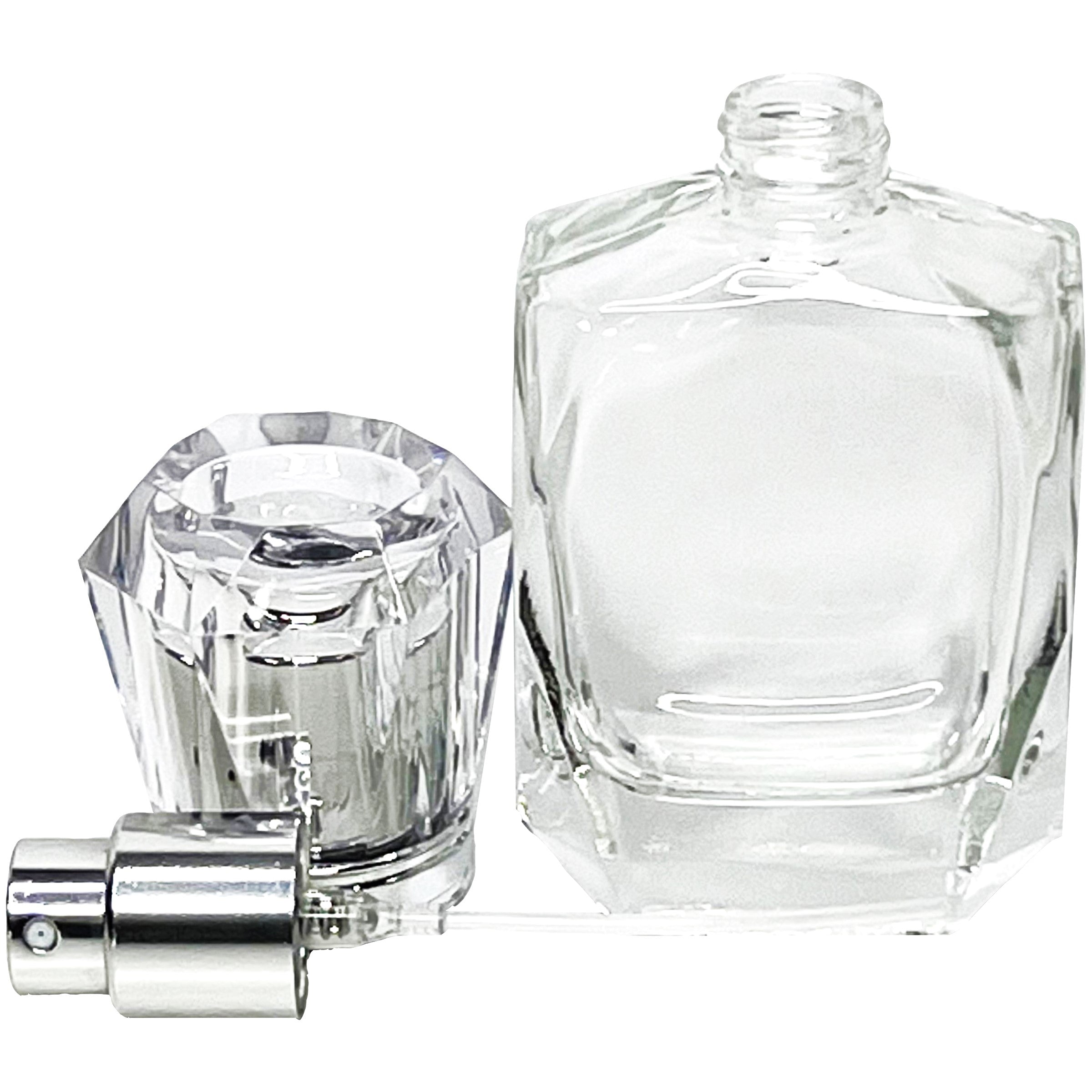 40ml 1.3fl oz Vintage Perfume Diamond Glass Empty Bottles Spray Refillable