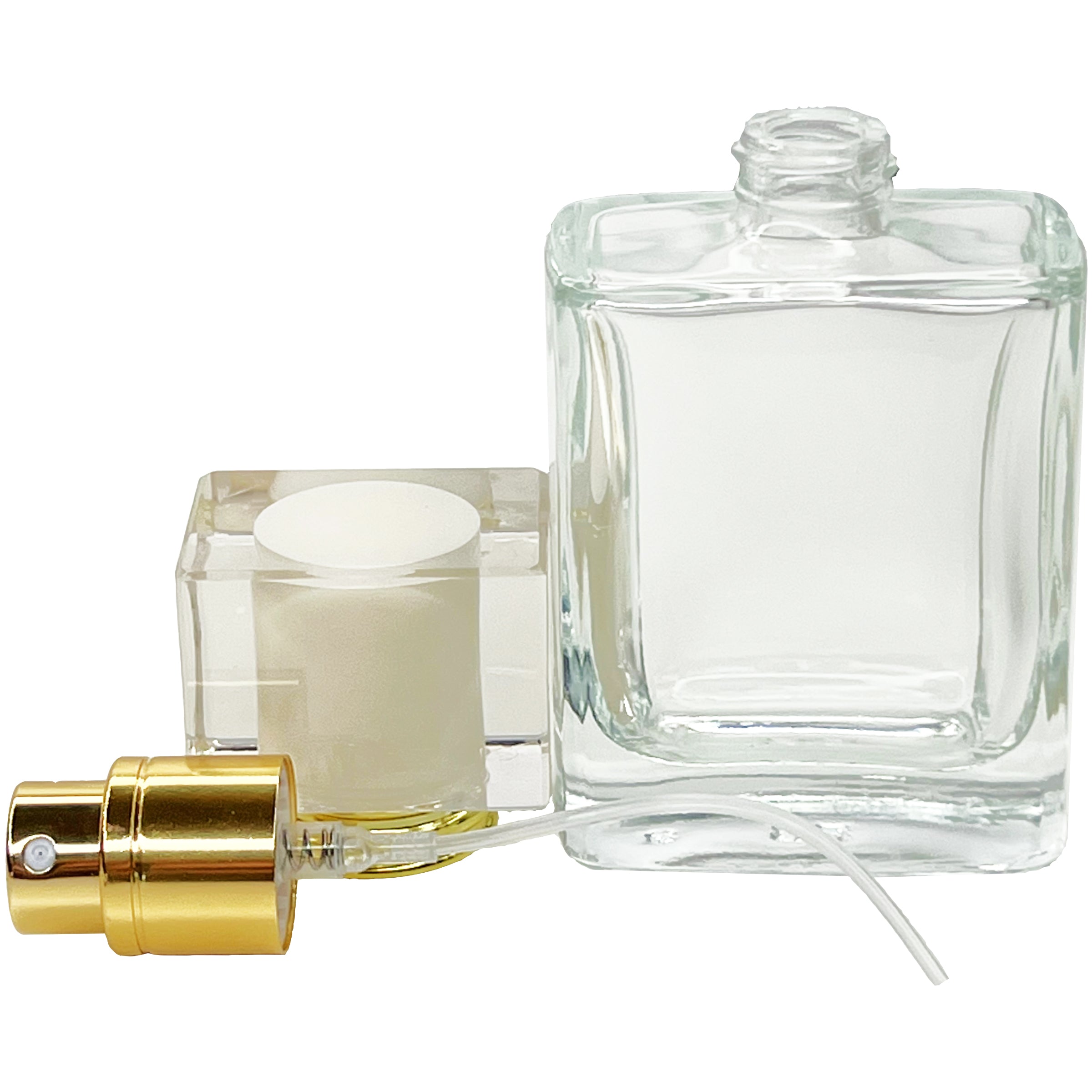 30ml 1oz clear square 6 colors perfume glass spray bottles