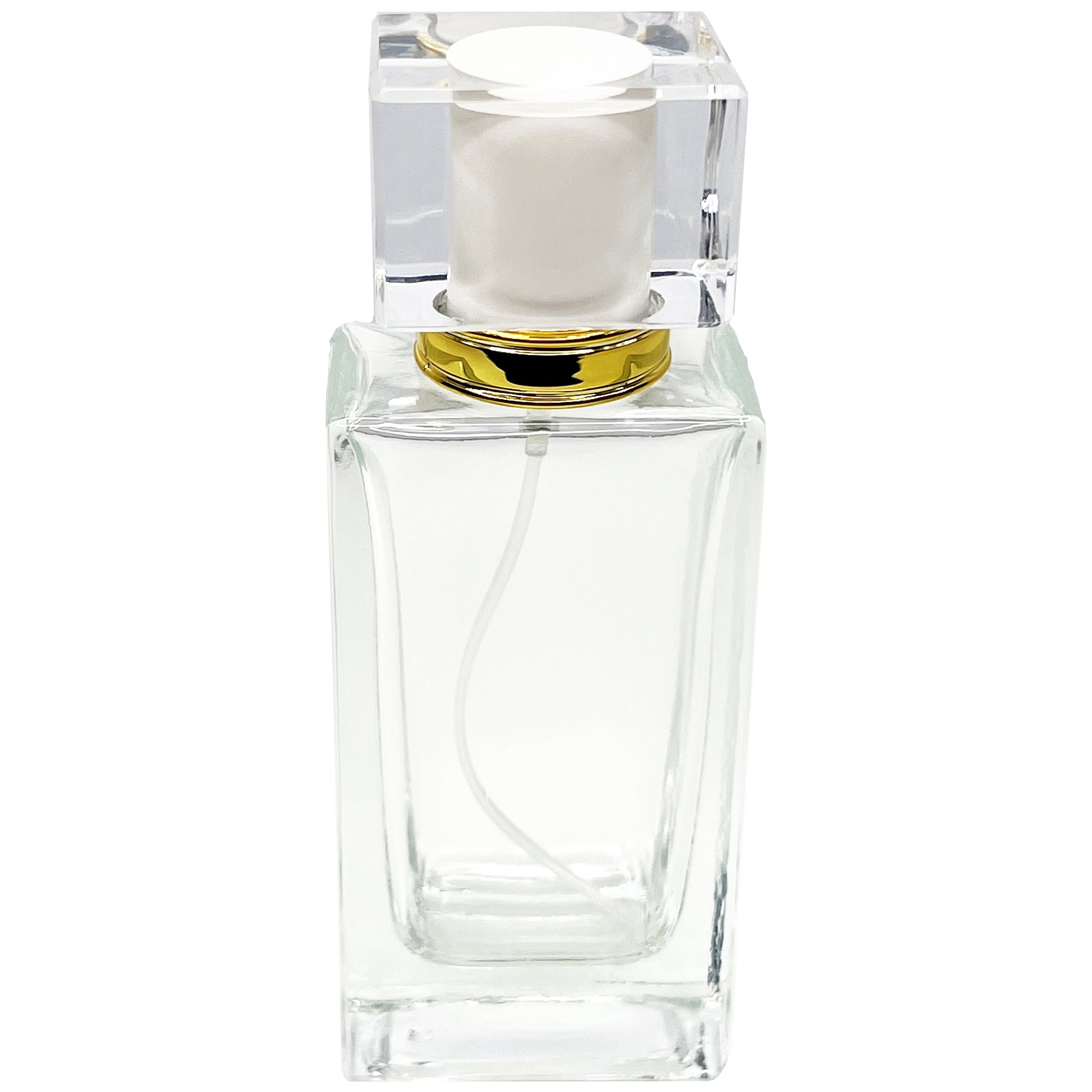 50ml 1.7oz 4 colors thick heavy rectangle clear perfume spray bottles