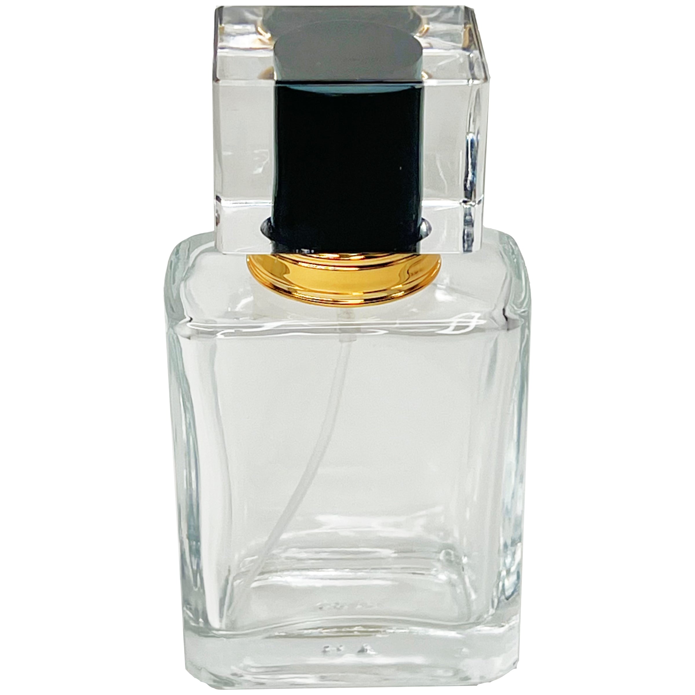 50ml 1.7oz clear square 6 colors perfume glass spray bottles