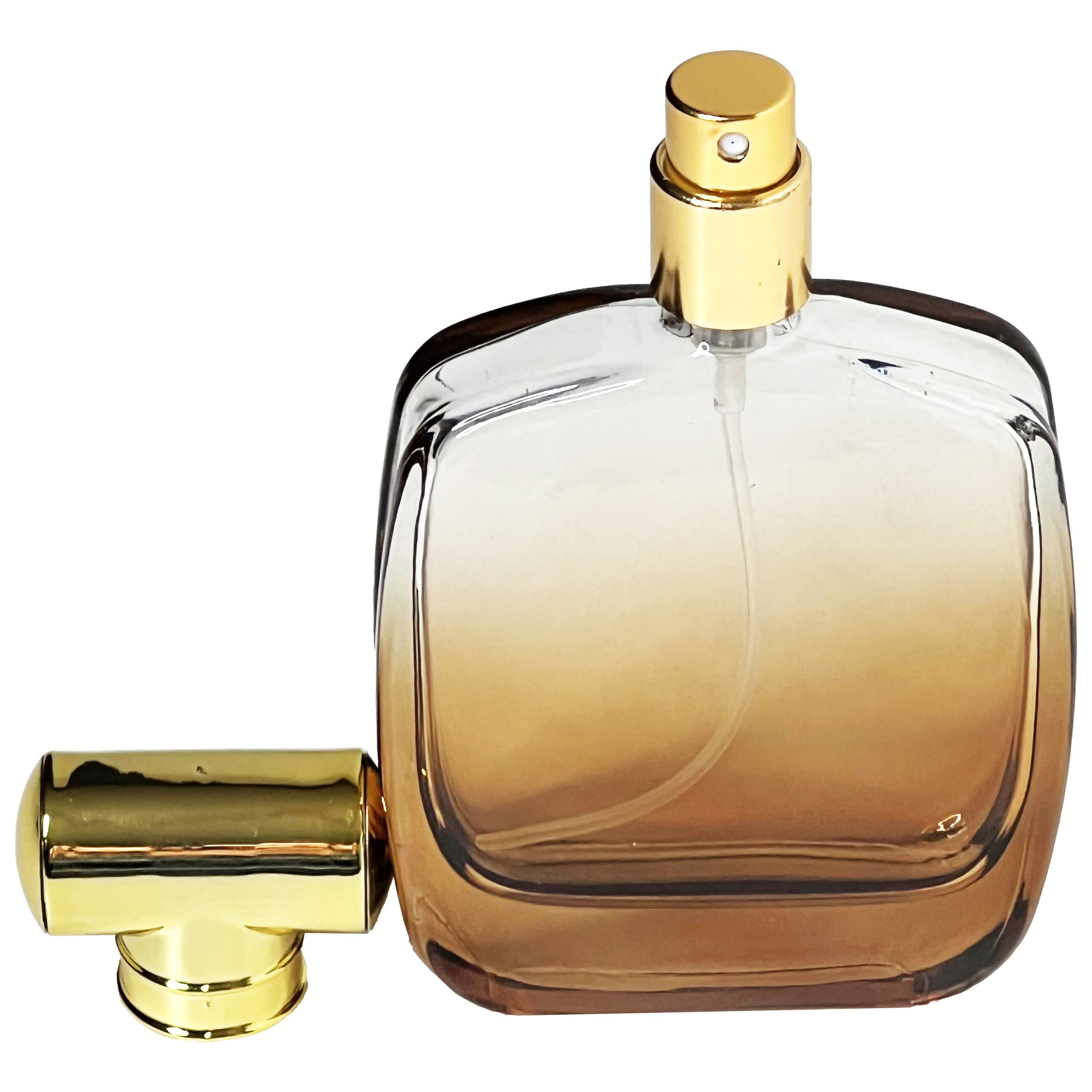 50ml 1.7oz Amber gradient thick glass perfume spray bottles