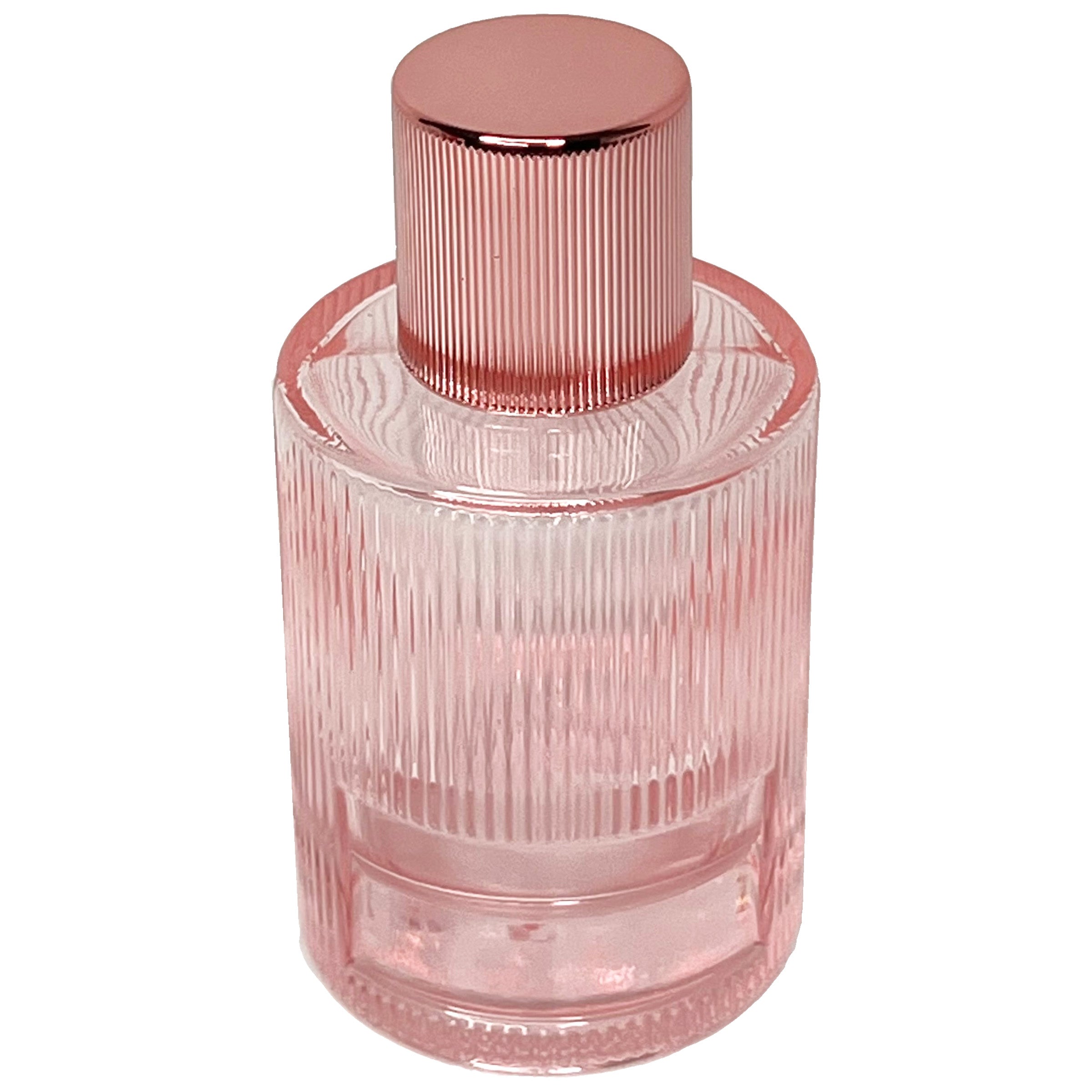 50ml 1.7oz colored striped cylinder matching uv lids glass perfume spray bottles