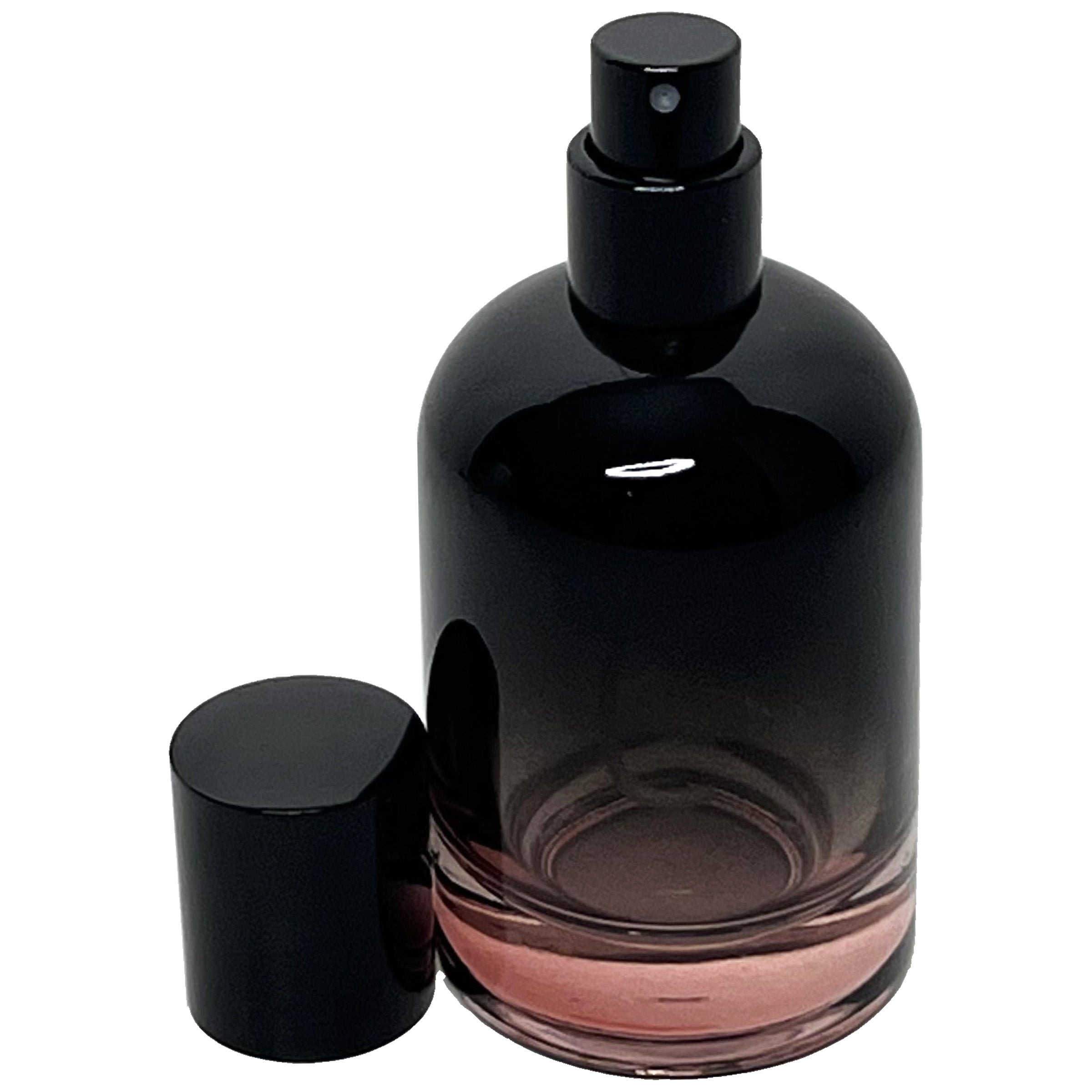 50ml 1.7oz Boston Round 6 colors Gradient Black perfume spray bottles