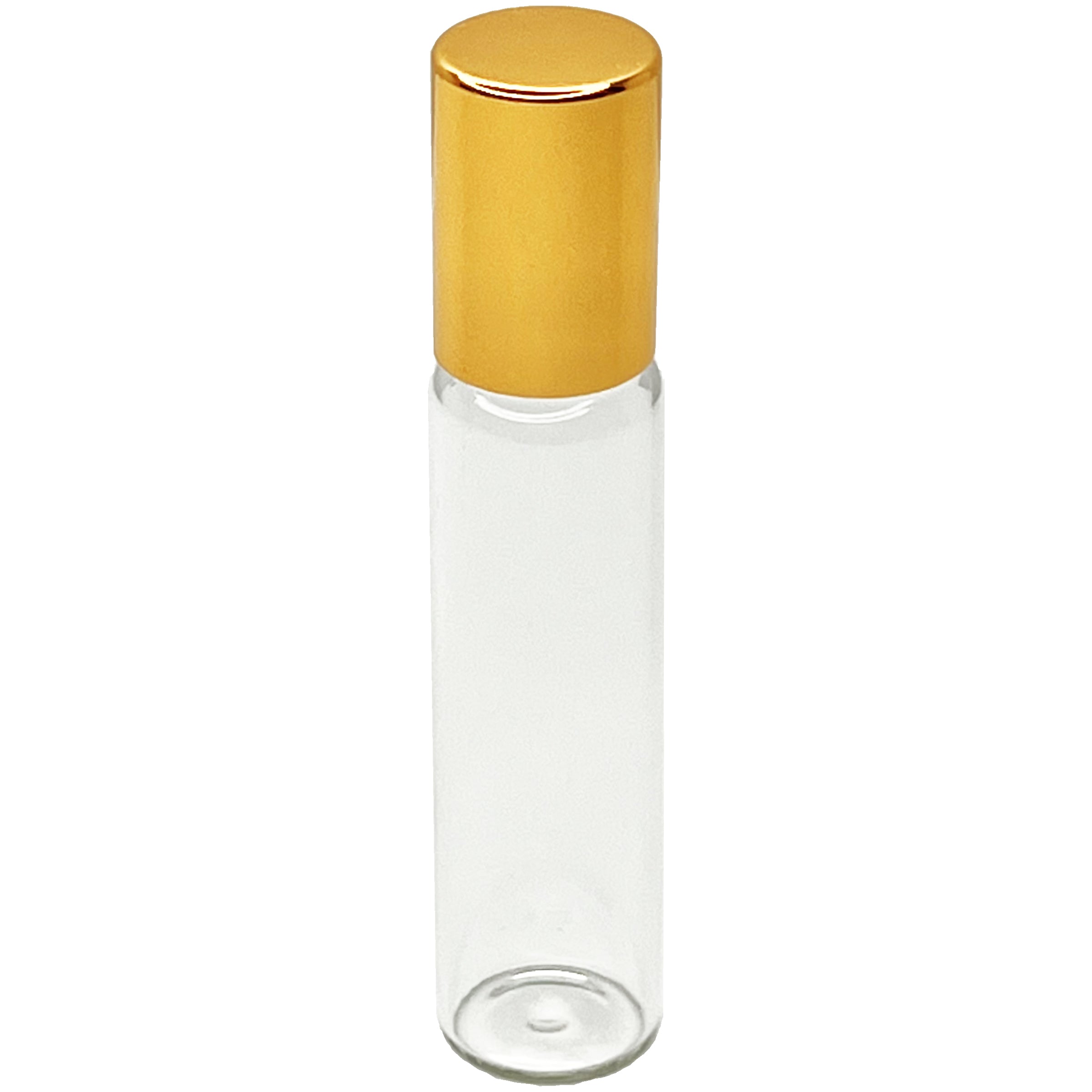 10ml 1/3 oz glass tube stainless steel roller bottles silver gold black