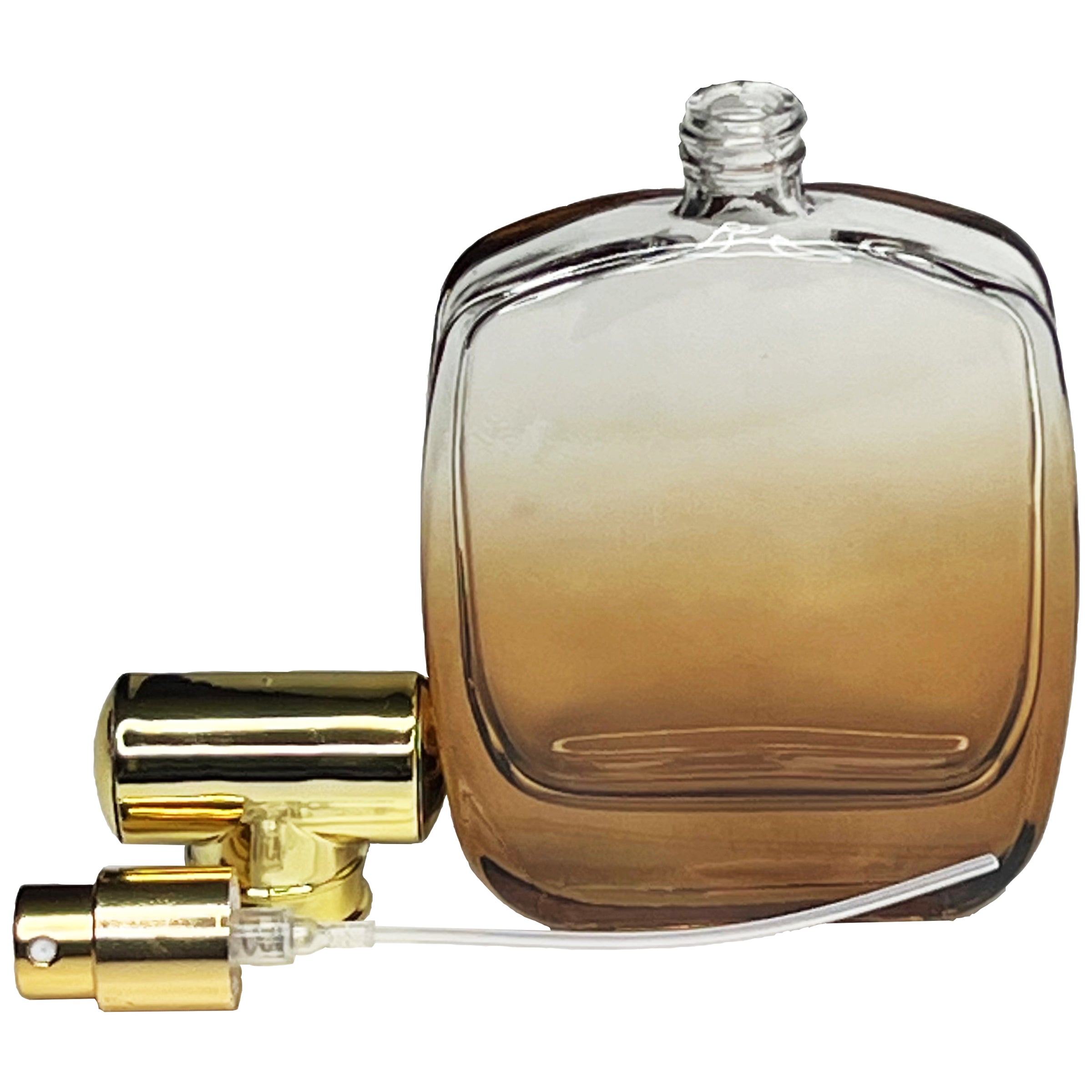 50ml 1.7oz Amber gradient thick glass perfume spray bottles