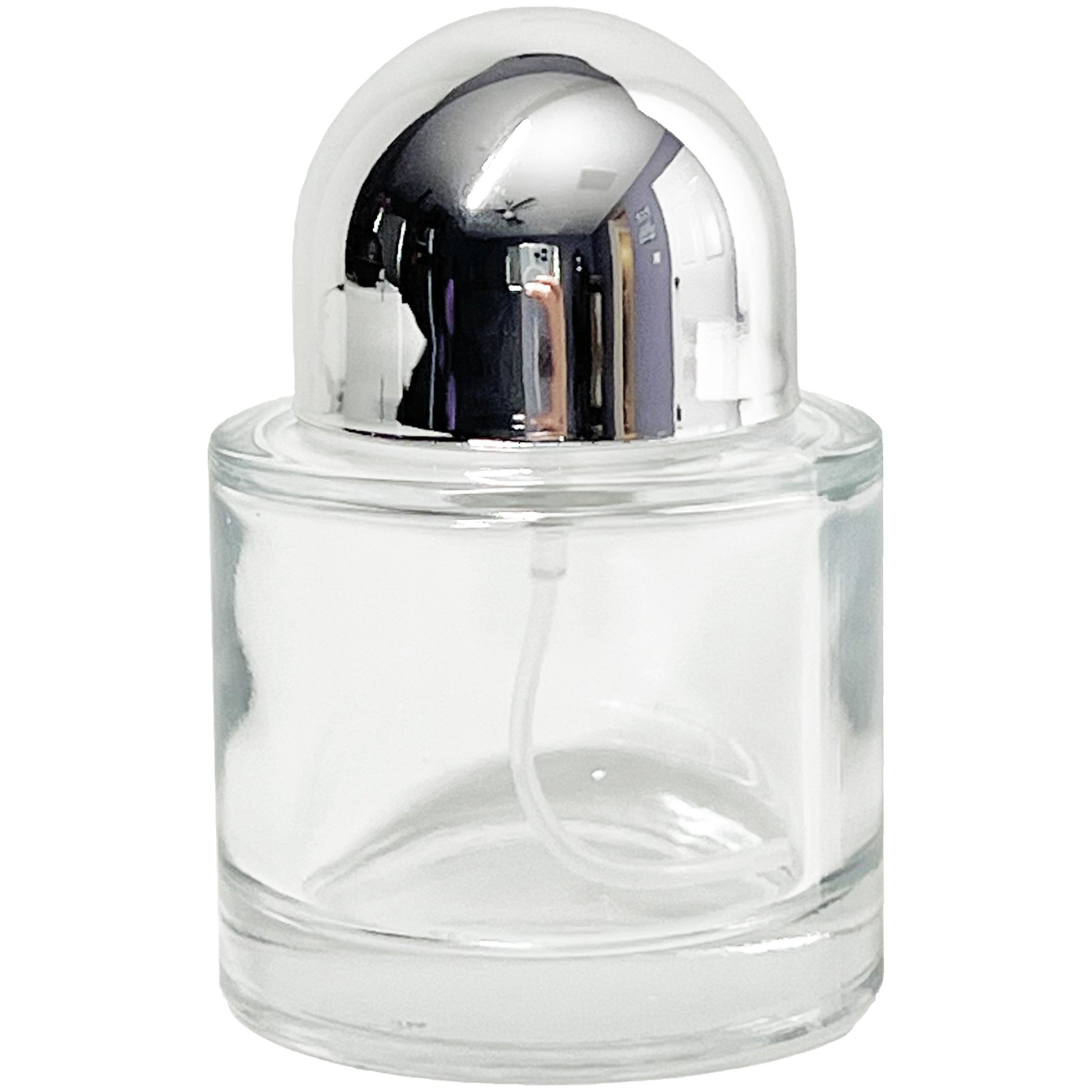 30ml 1oz round 3 colors half cap gold silver black glass spray bottles