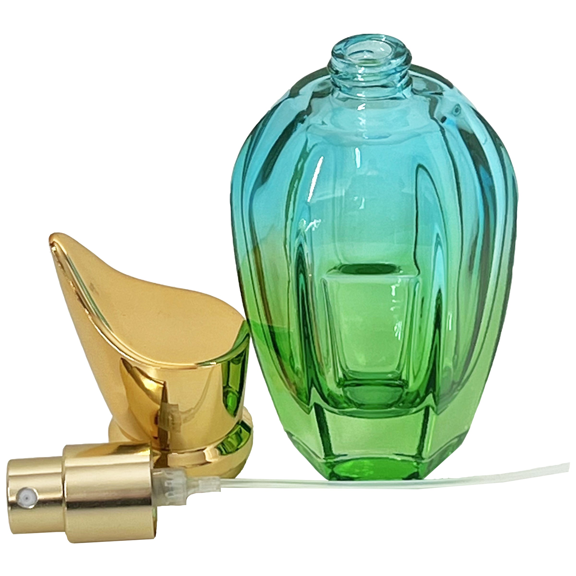 50ml 1.7oz bicolor gradient vase glass perfume spray bottles