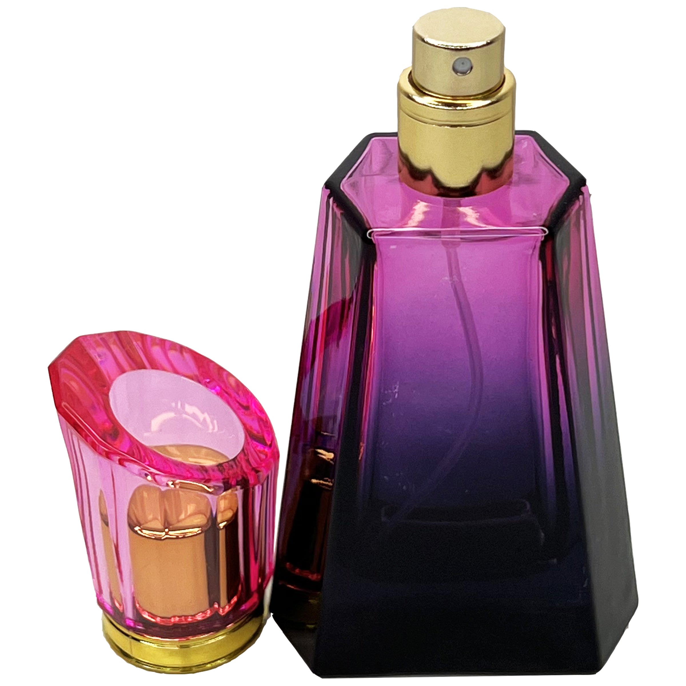 50ml 1.7oz 6 colors burj gradient black glass perfume bottles