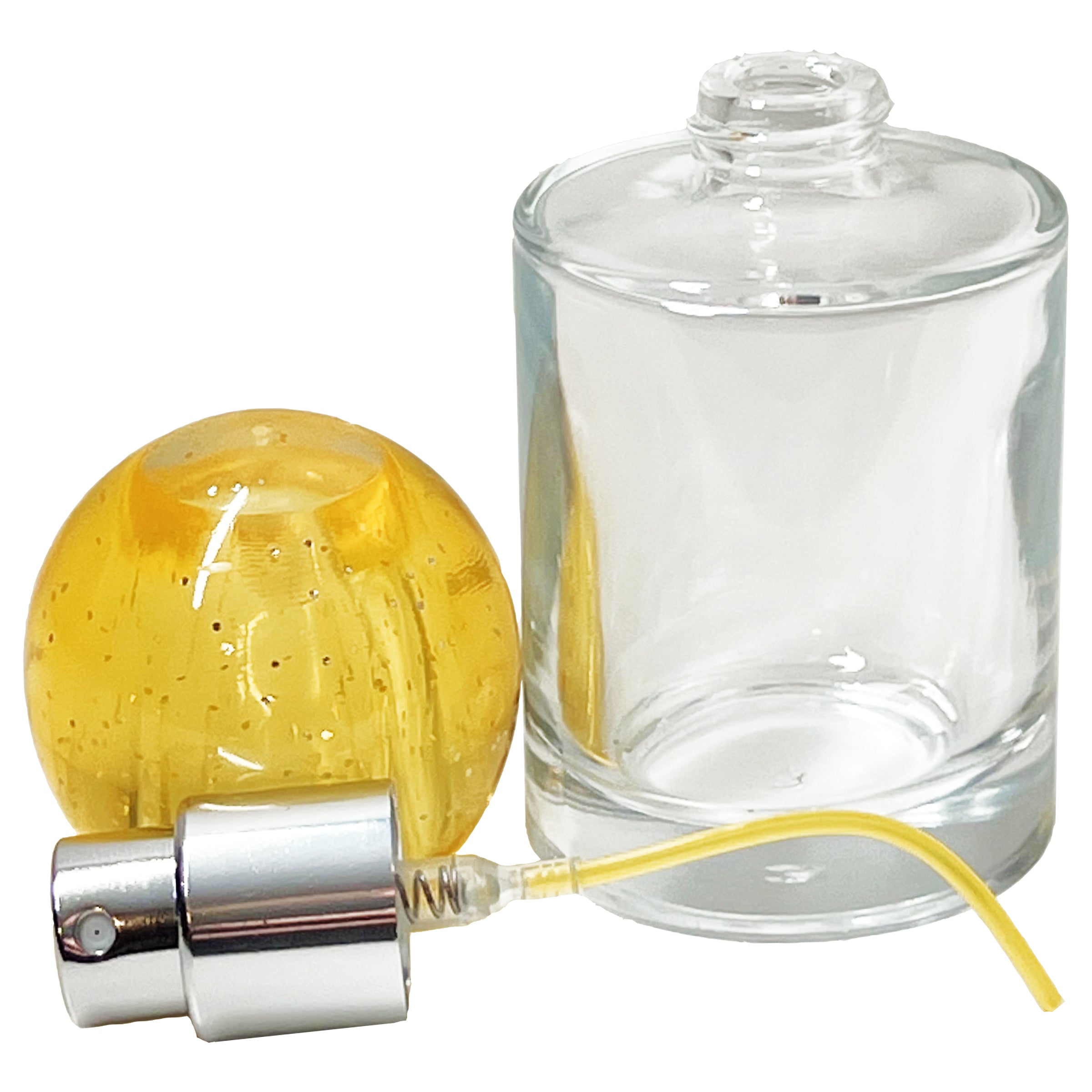 30ml 1oz cylinder colored sphere lids glass spray bottles