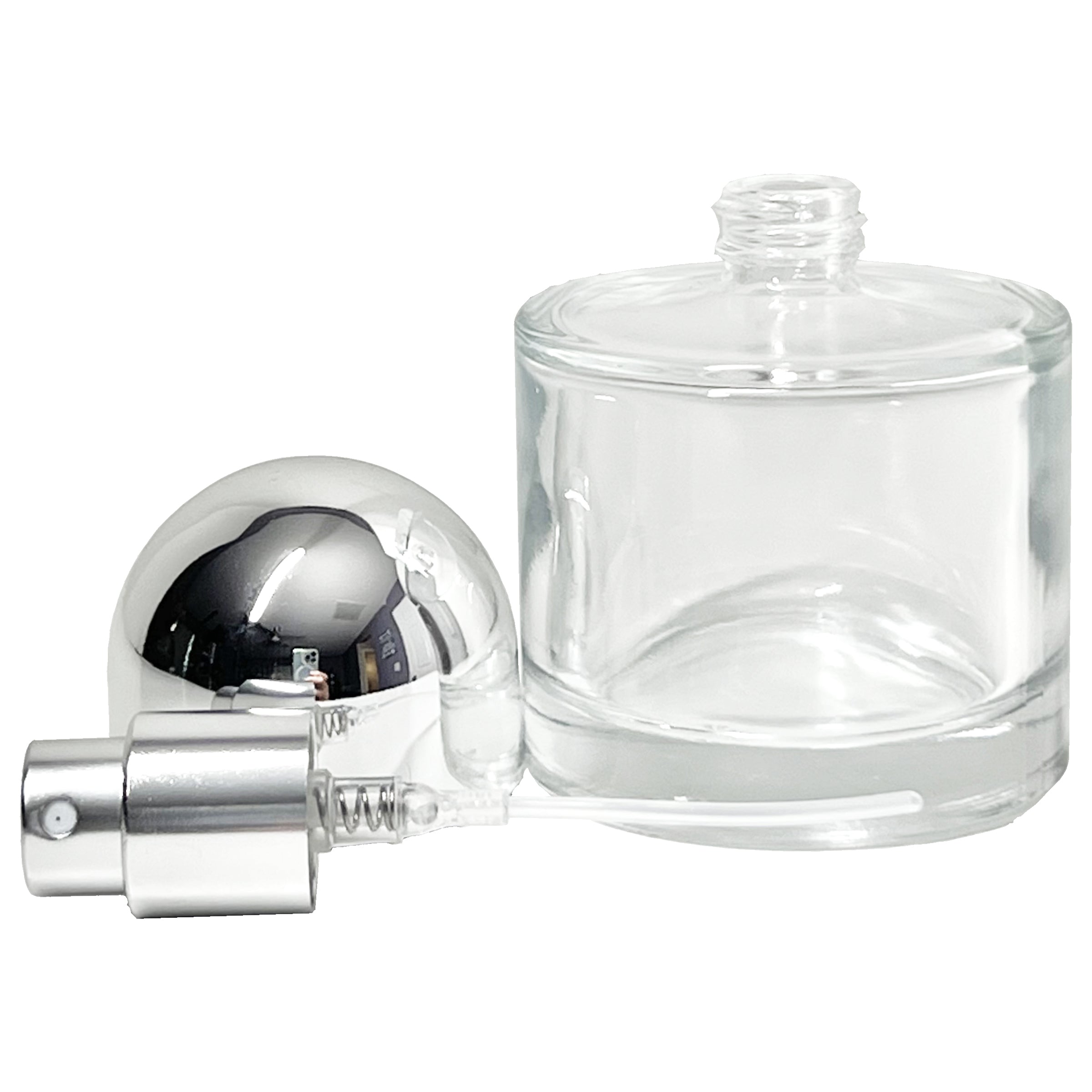 30ml 1oz round 3 colors half cap gold silver black glass spray bottles