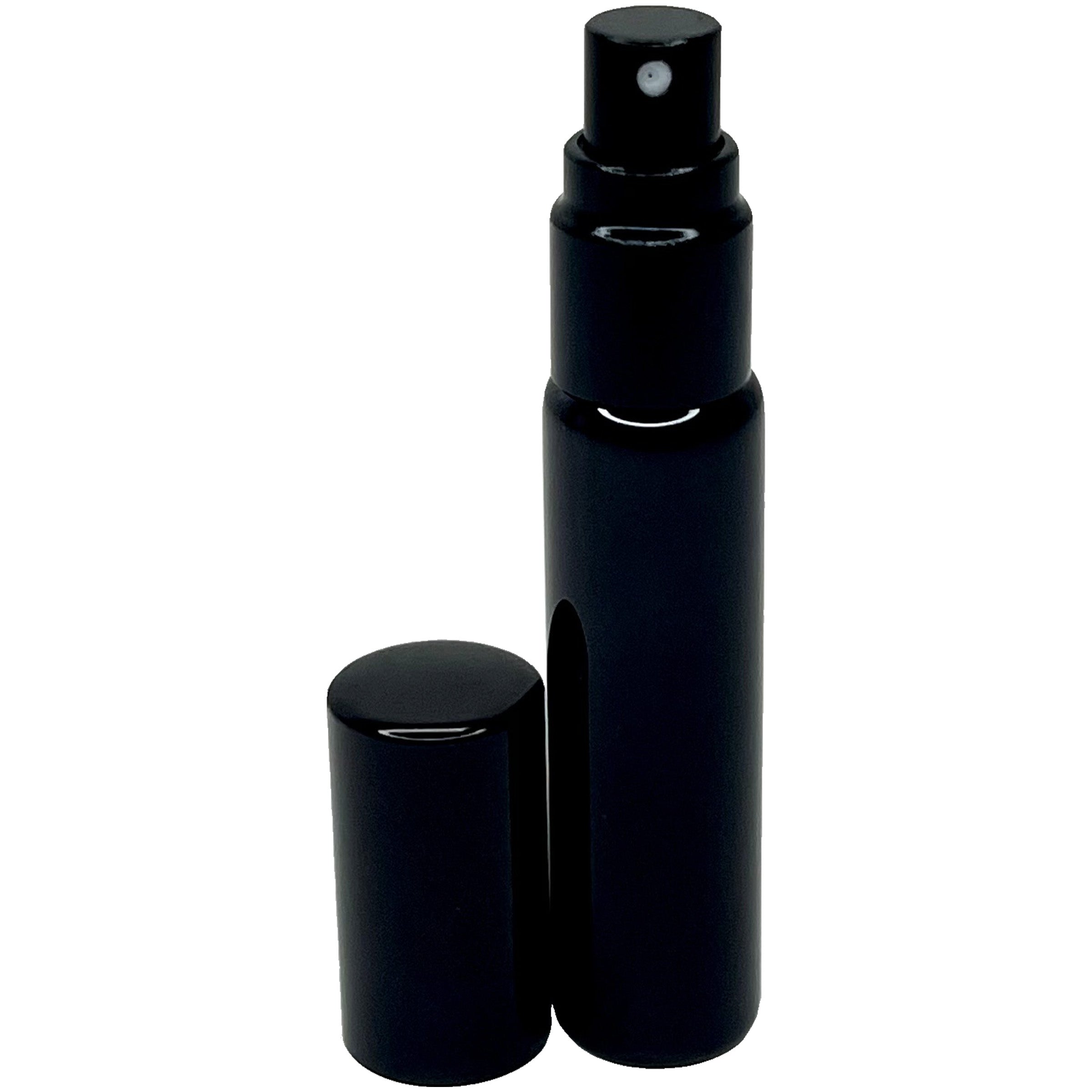 10ml 0.33oz all Black UV Electroplated Glass perfume Spray Bottles