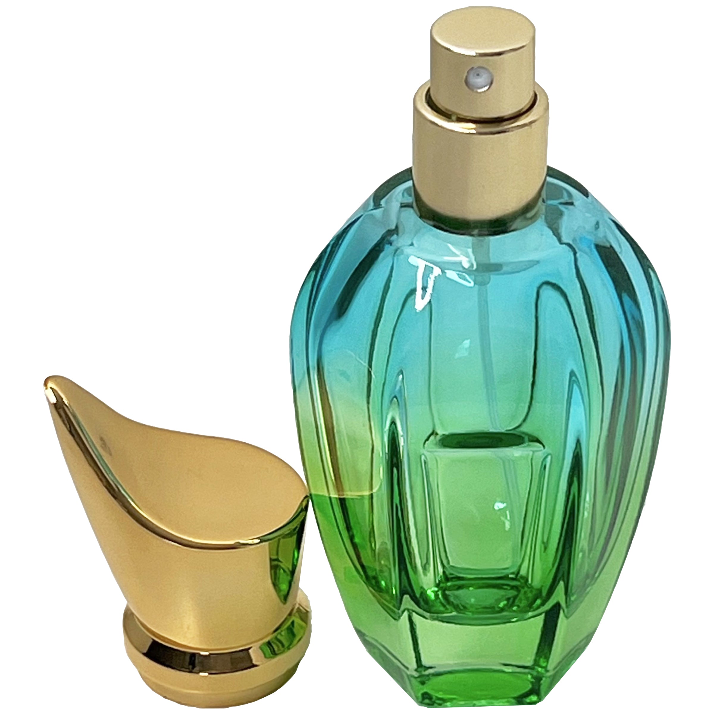 50ml 1.7oz bicolor gradient vase glass perfume spray bottles