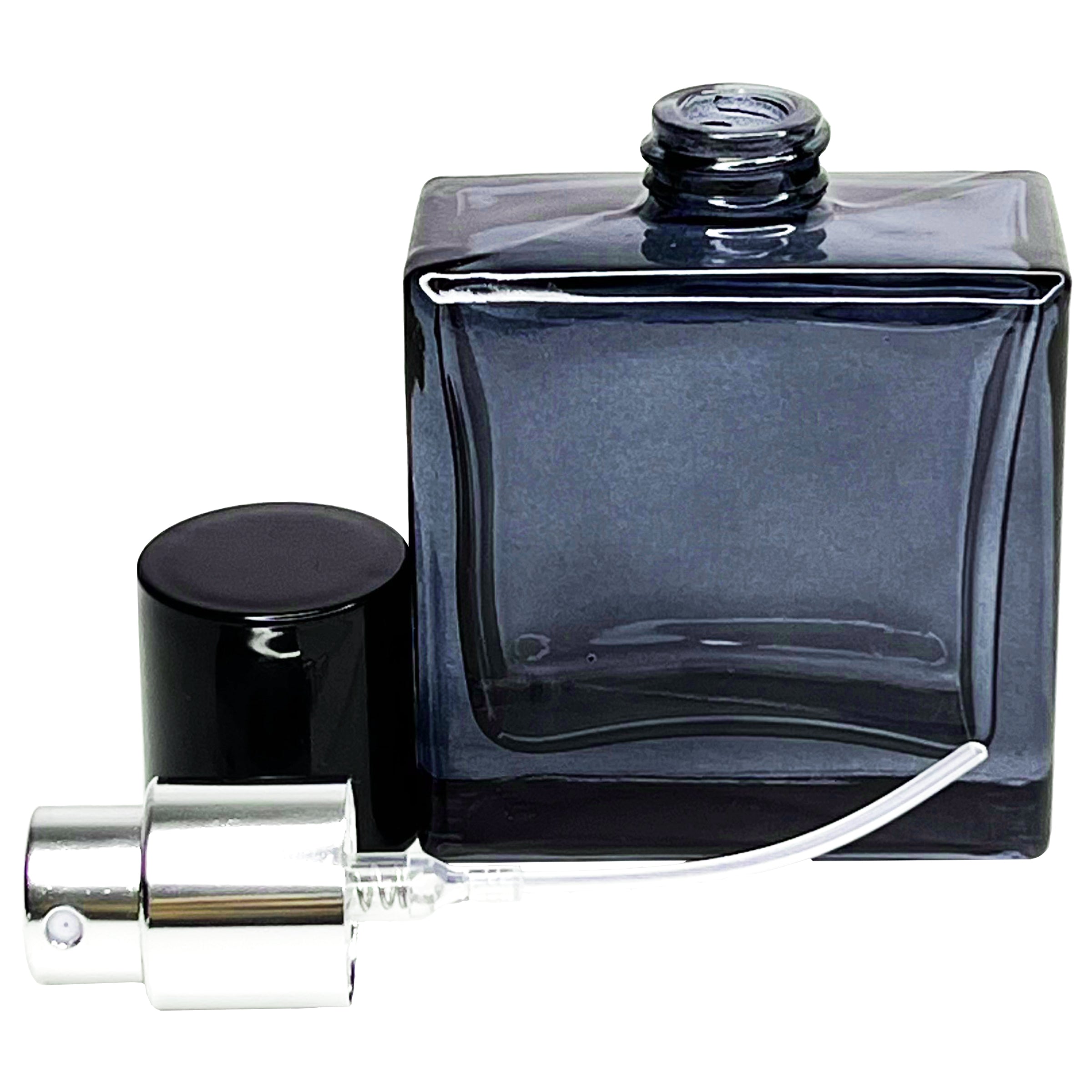 30ml 1oz Blue Glass Perfume Square Spray Bottle