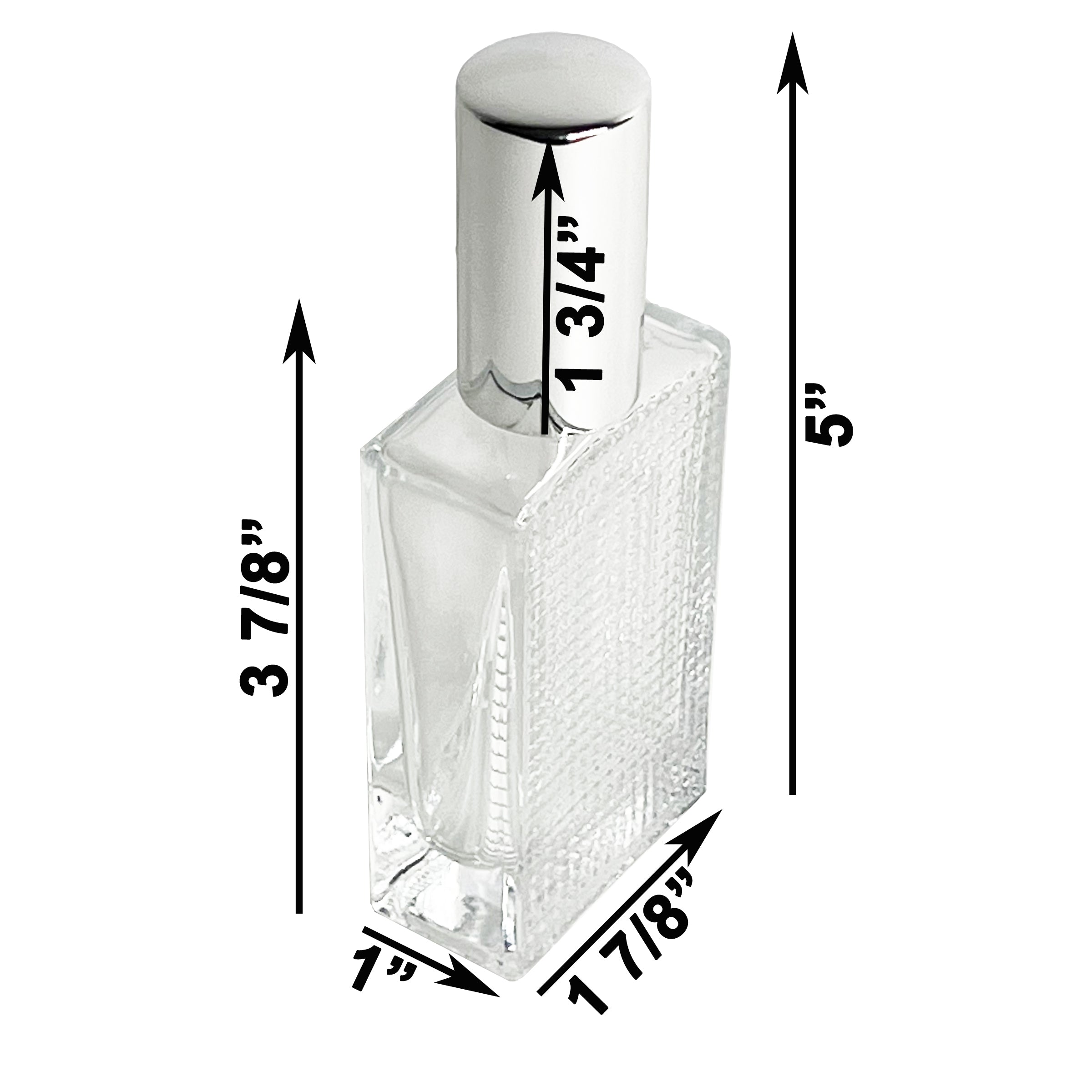 50ml 1.7oz grid glass perfume spray bottles