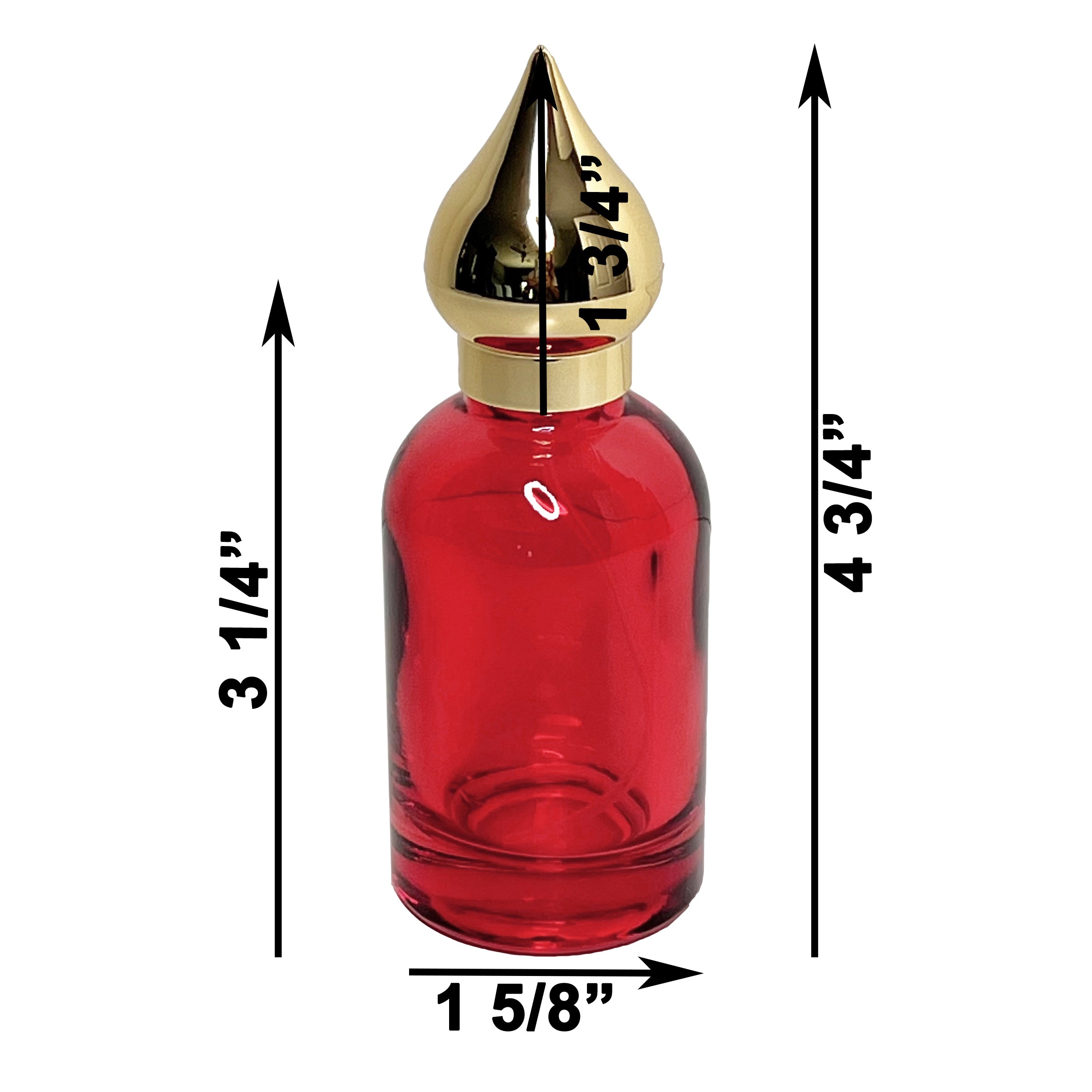 50ml 1.7oz Taj UV gold lids colored glass perfume spray bottles boxes