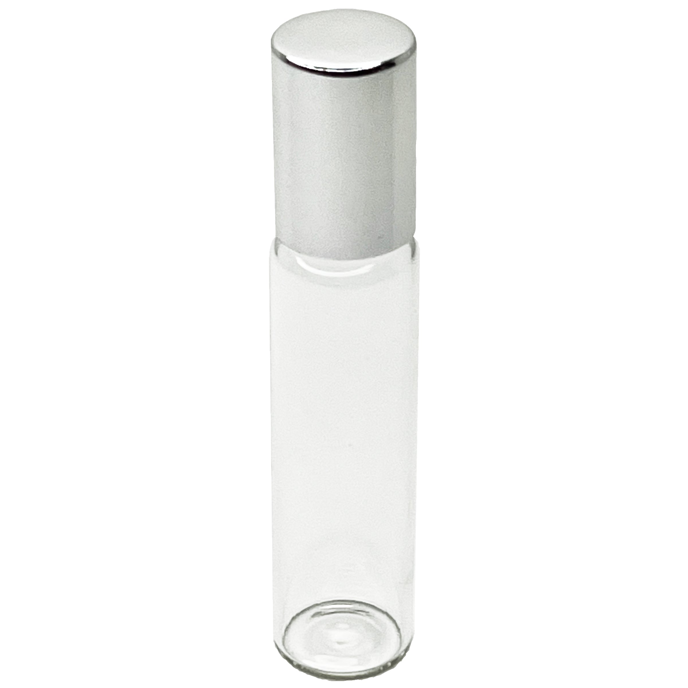 10ml 1/3 oz glass tube stainless steel roller bottles silver gold black