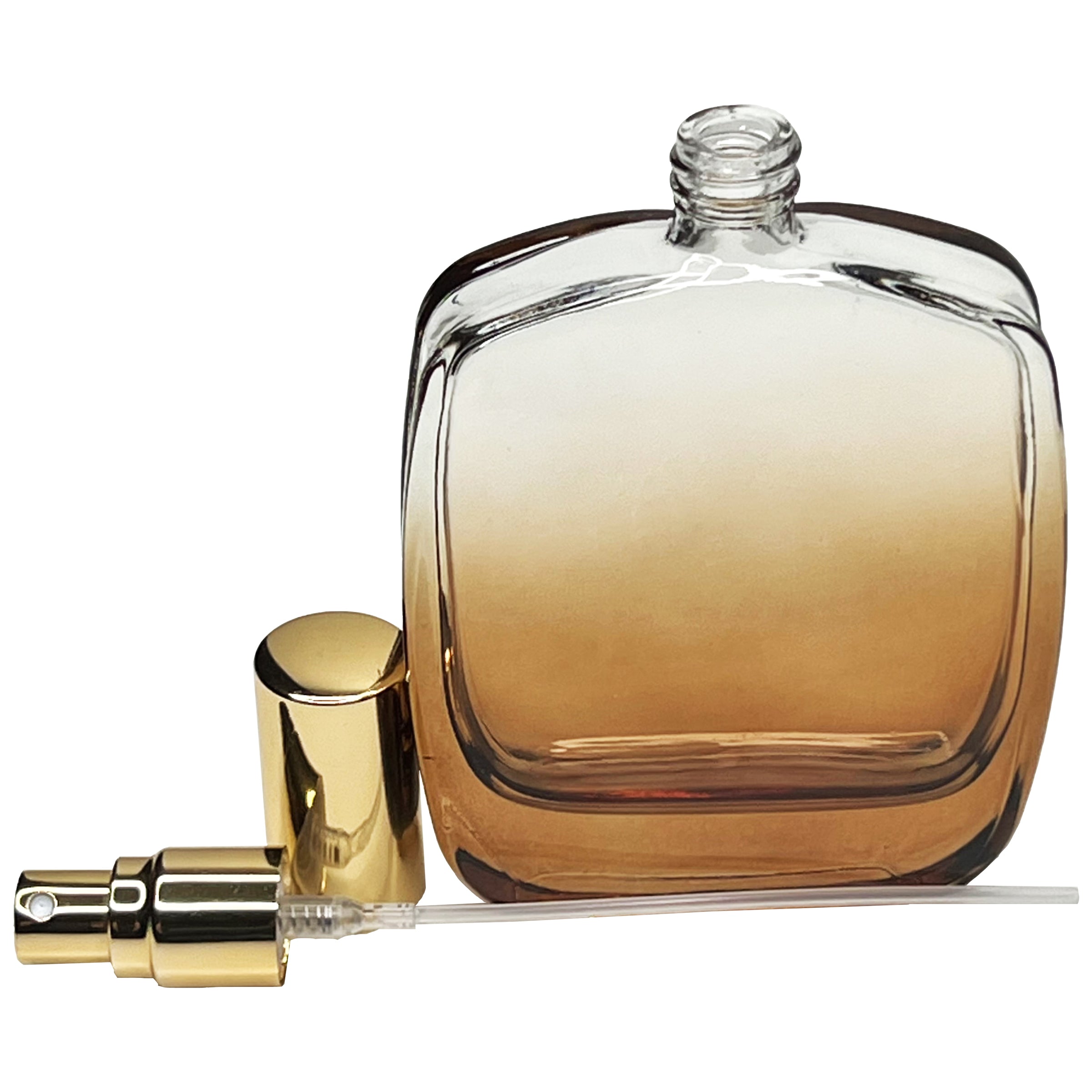 50ml 1.7oz Amber gradient thick glass perfume spray bottles