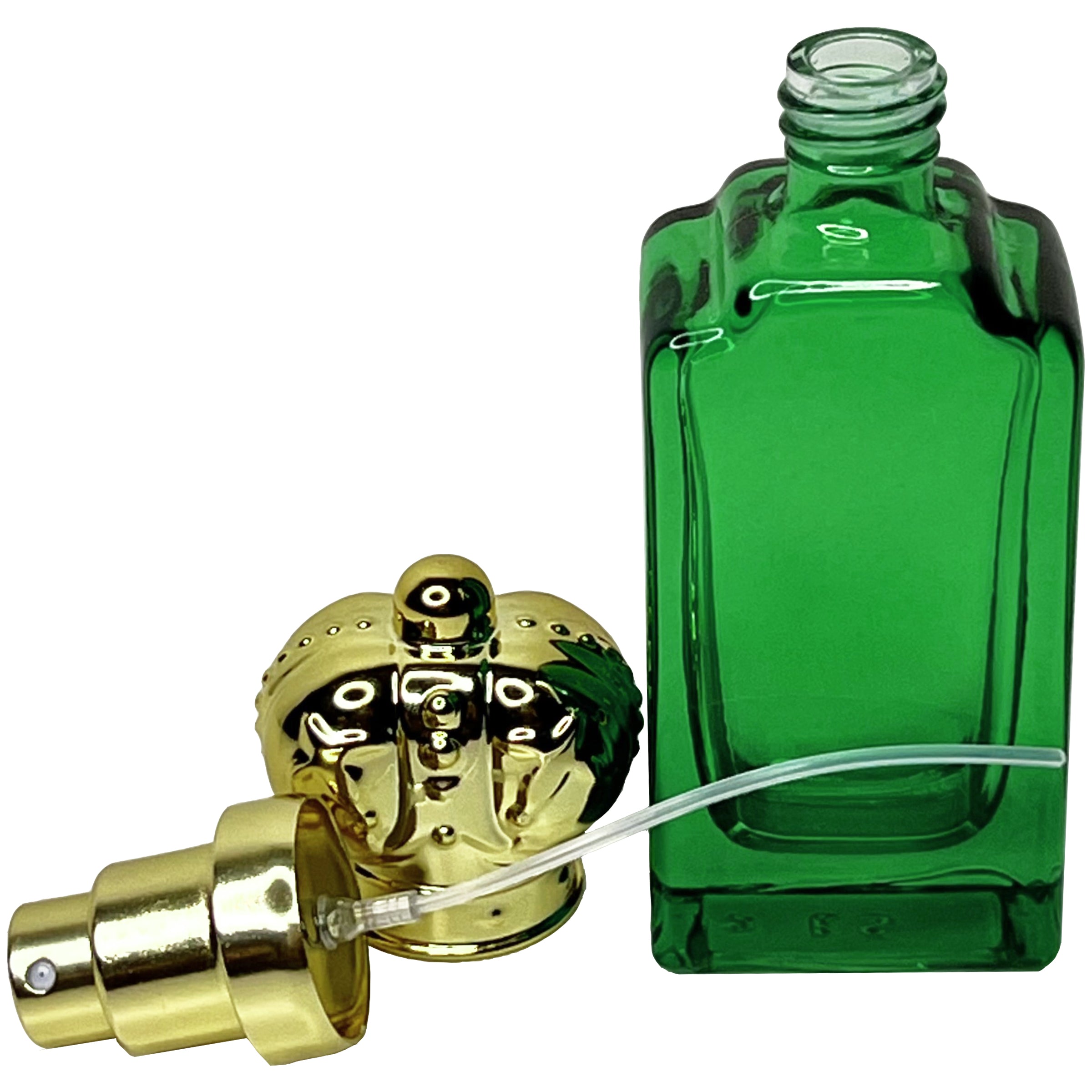 30ml 1oz golden crown lids colored glass perfume spray bottles