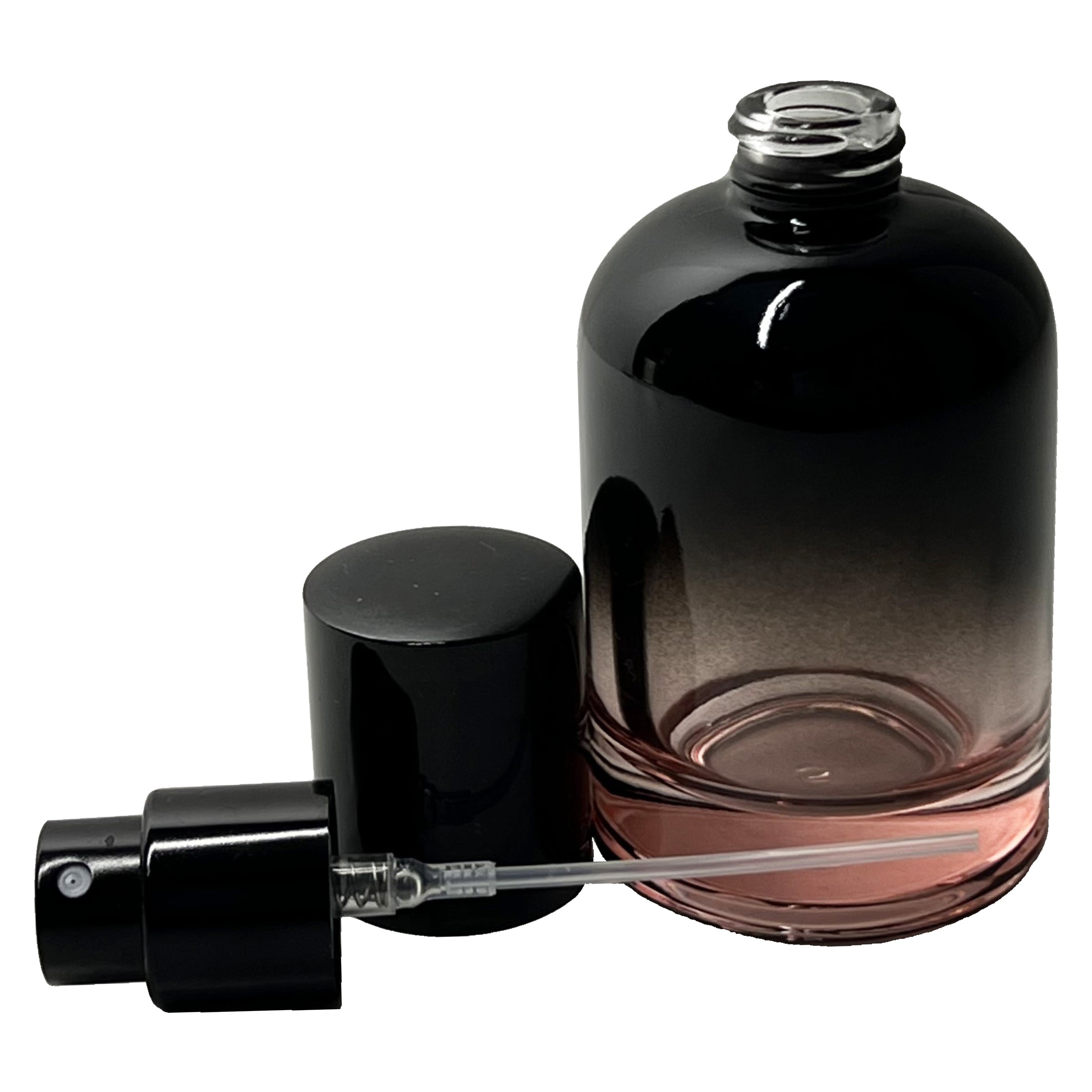 30ml 1oz Boston Round 6 colors Gradient Black perfume spray bottles