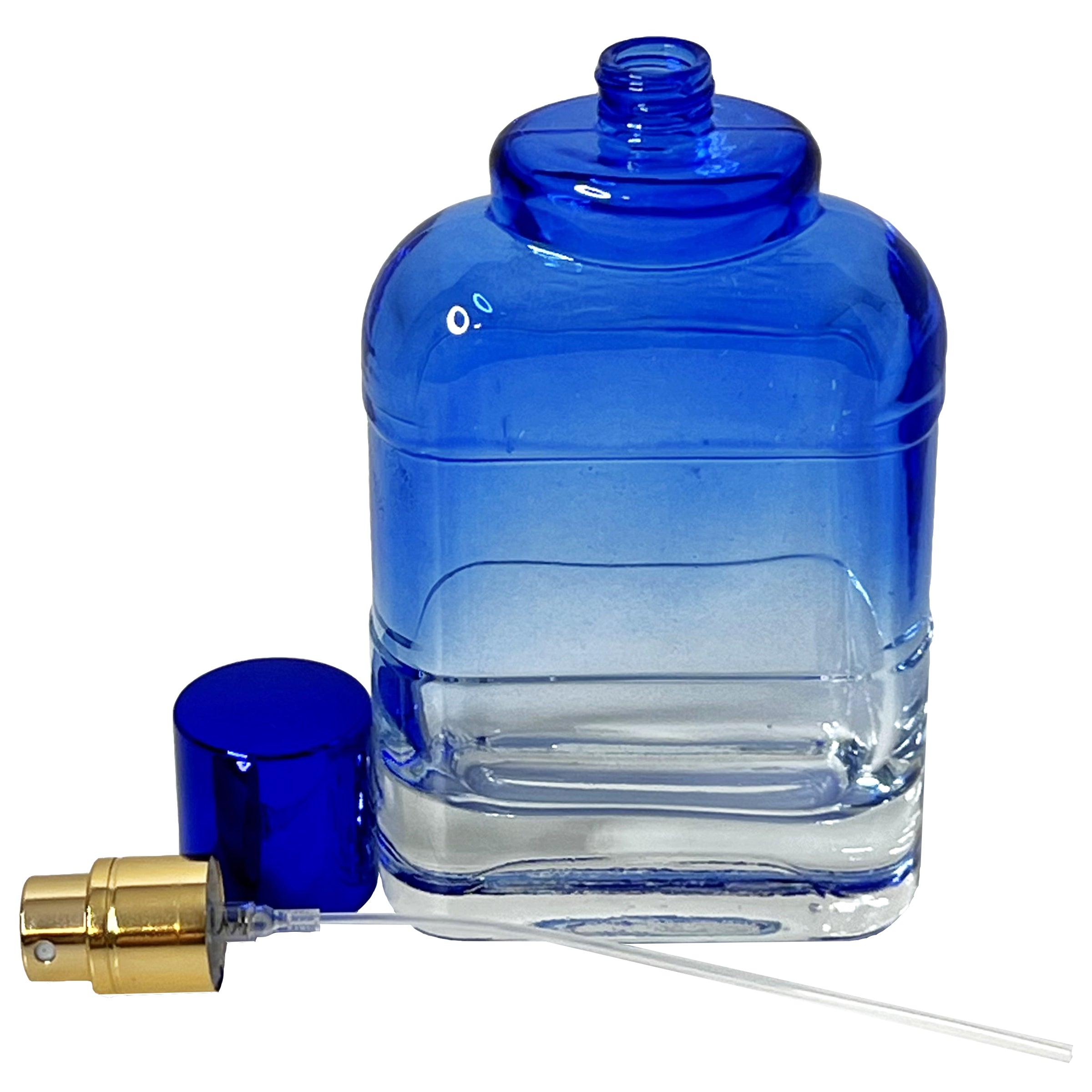 100ml 3.4oz clear gradient colored glass spray bottles