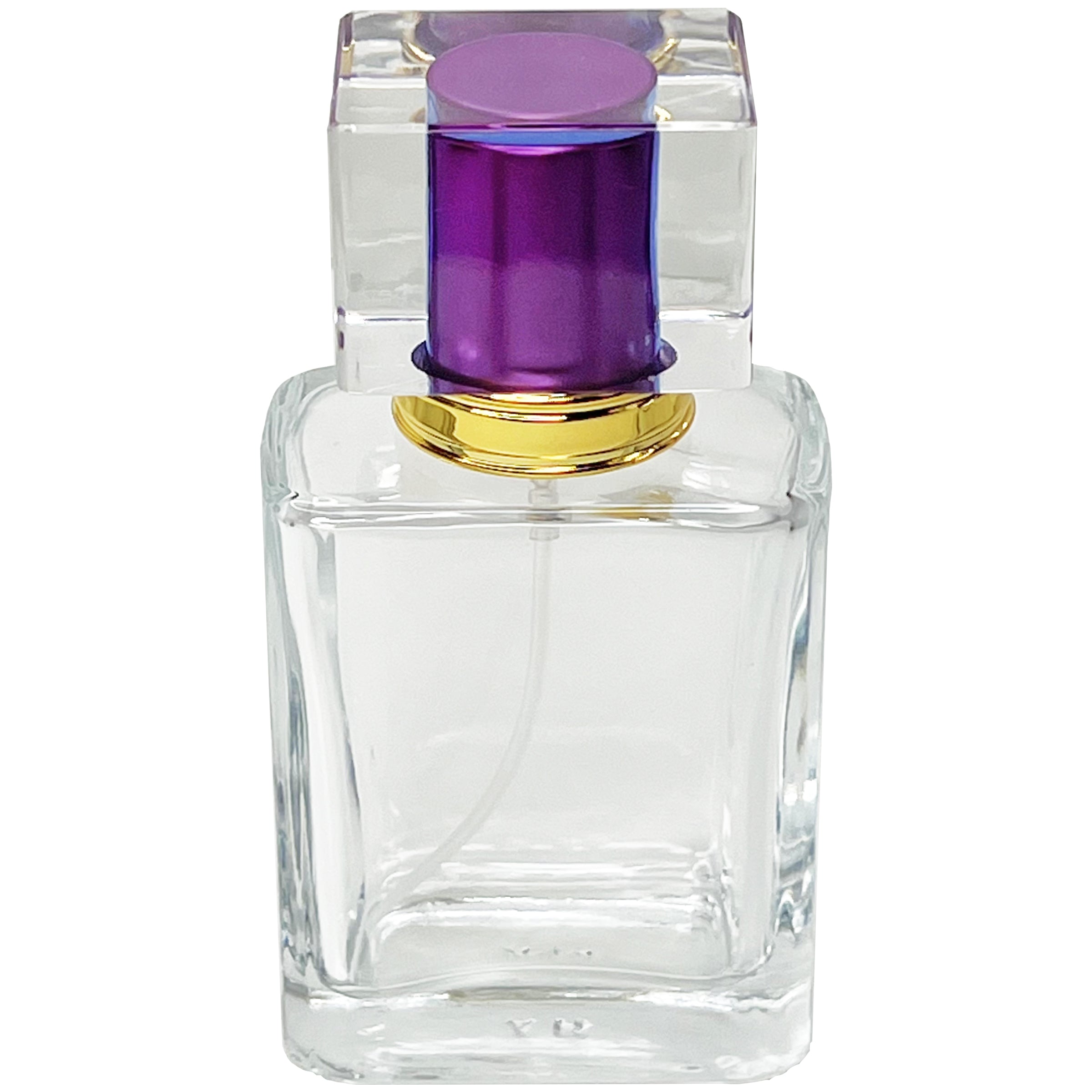 50ml 1.7oz clear square 6 colors perfume glass spray bottles