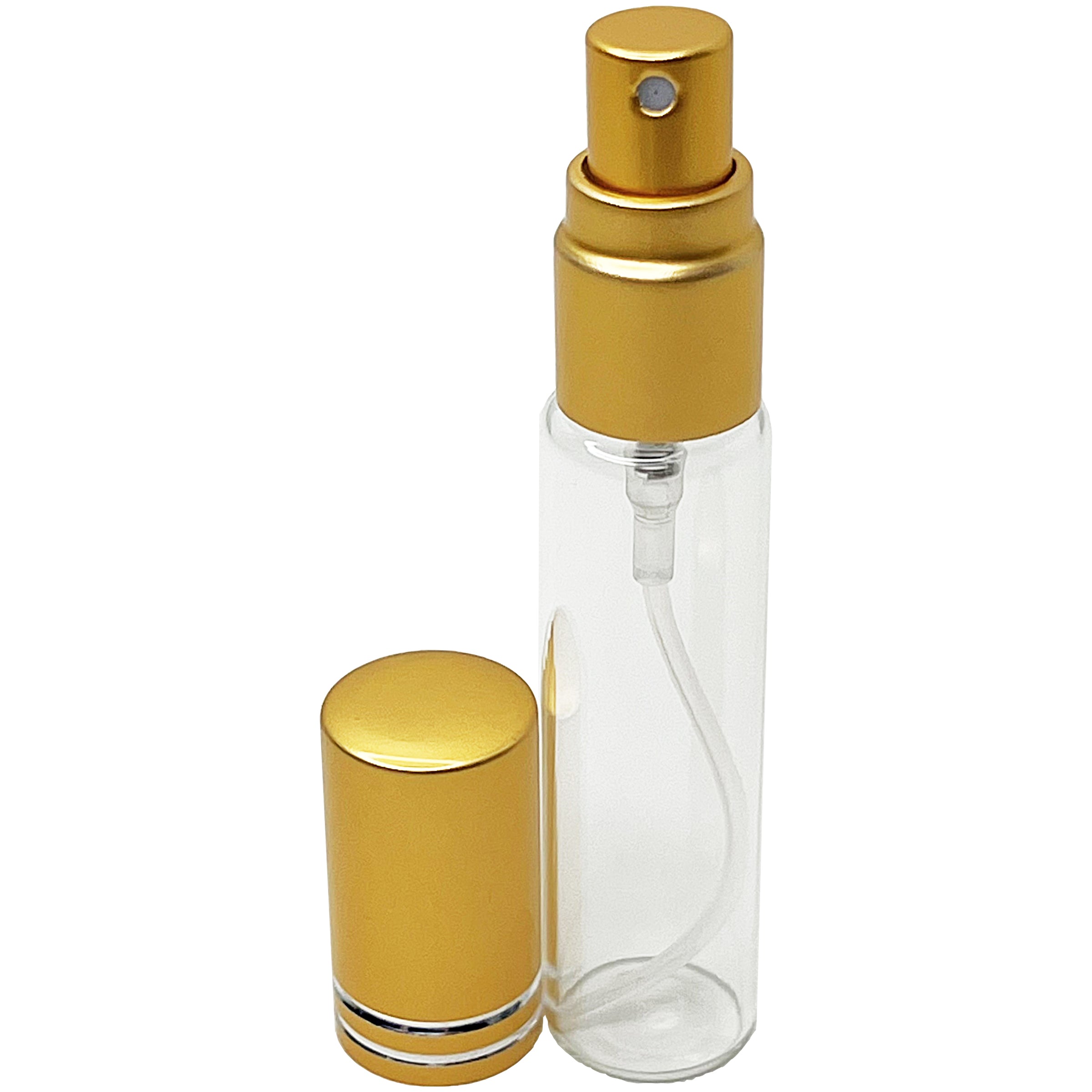 10ml 0.33oz matte gold line cap perfume spray bottles