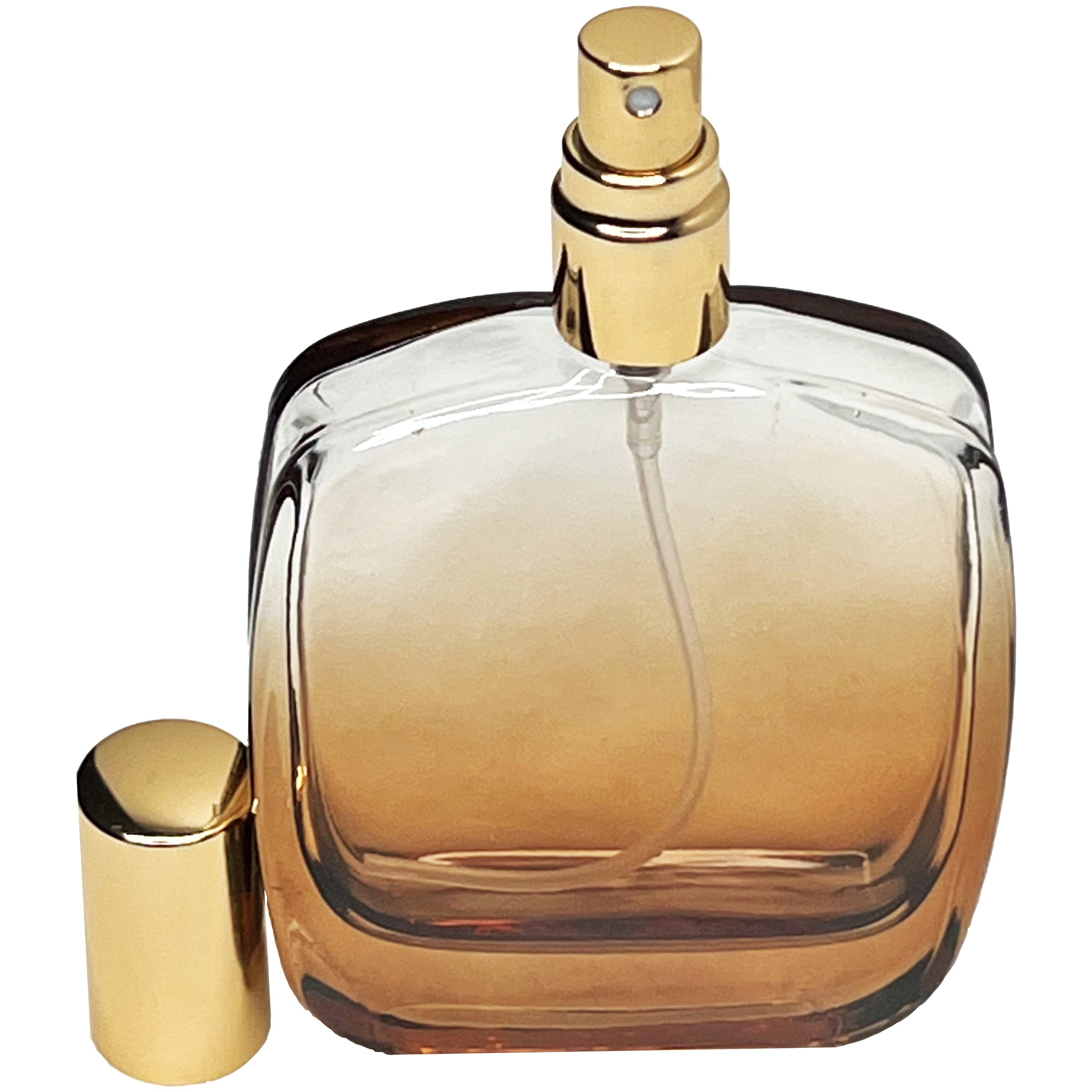 50ml 1.7oz Amber gradient thick glass perfume spray bottles