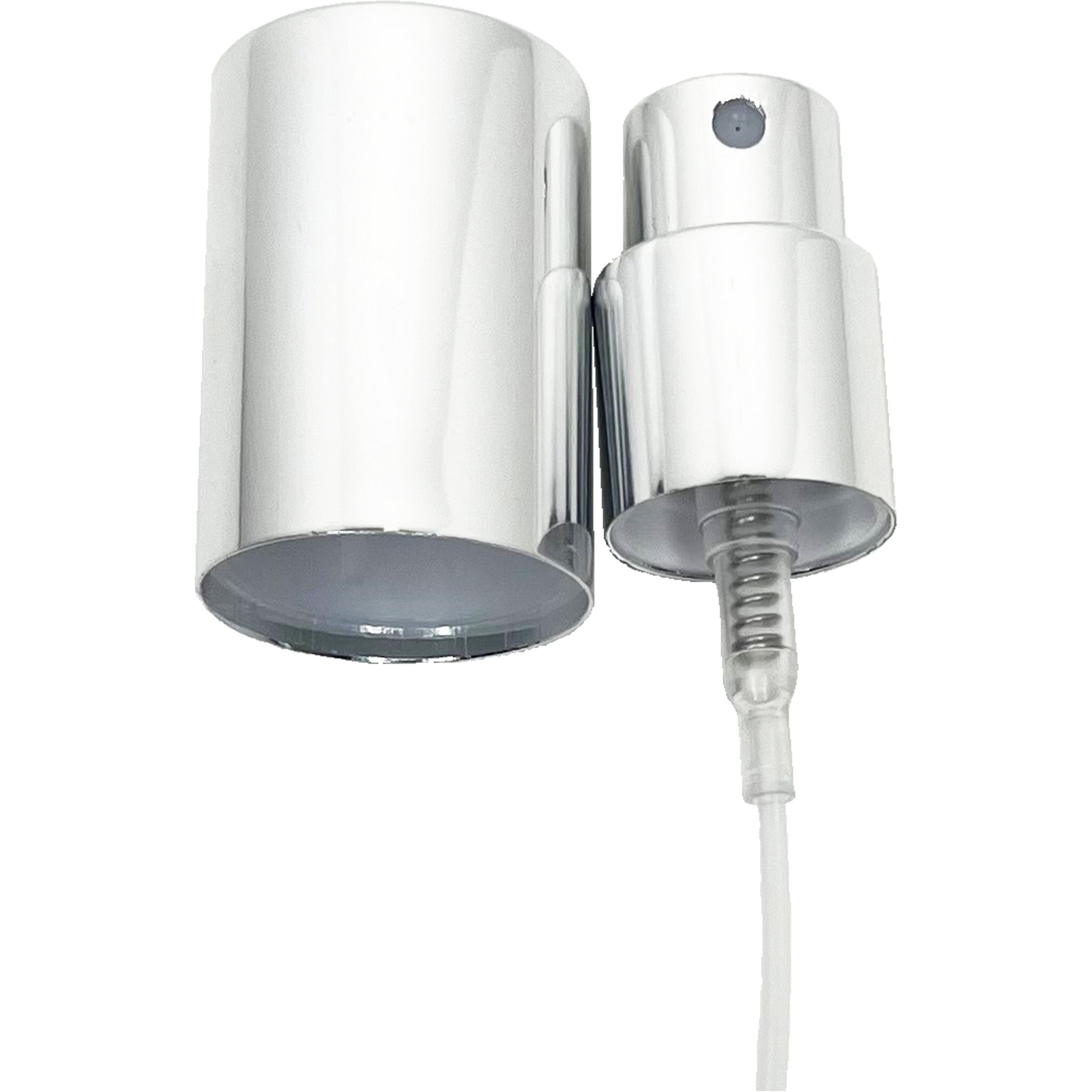 15/410 high quality shiny aluminum fine mist screw on sprayers and lids