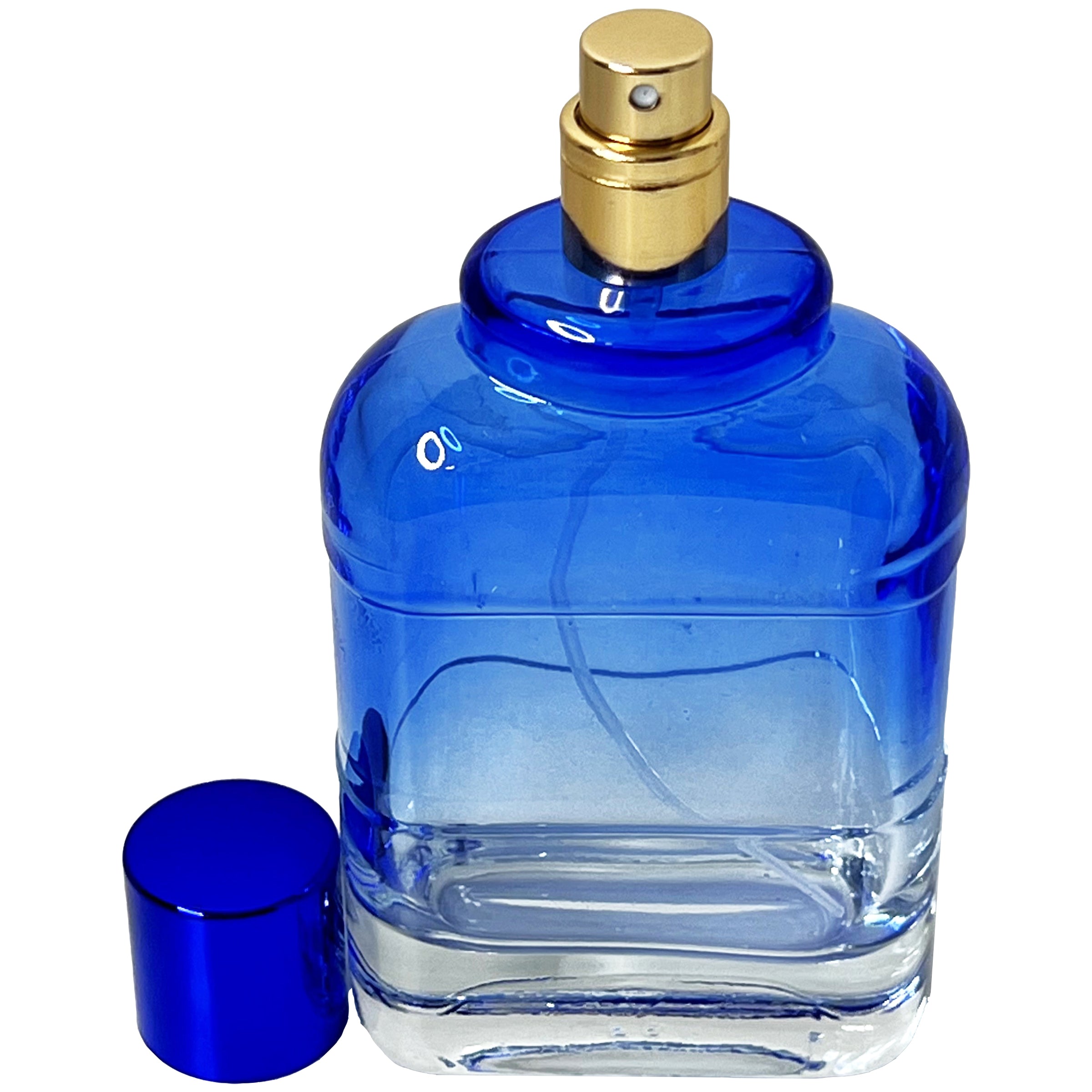100ml 3.4oz clear gradient colored glass spray bottles