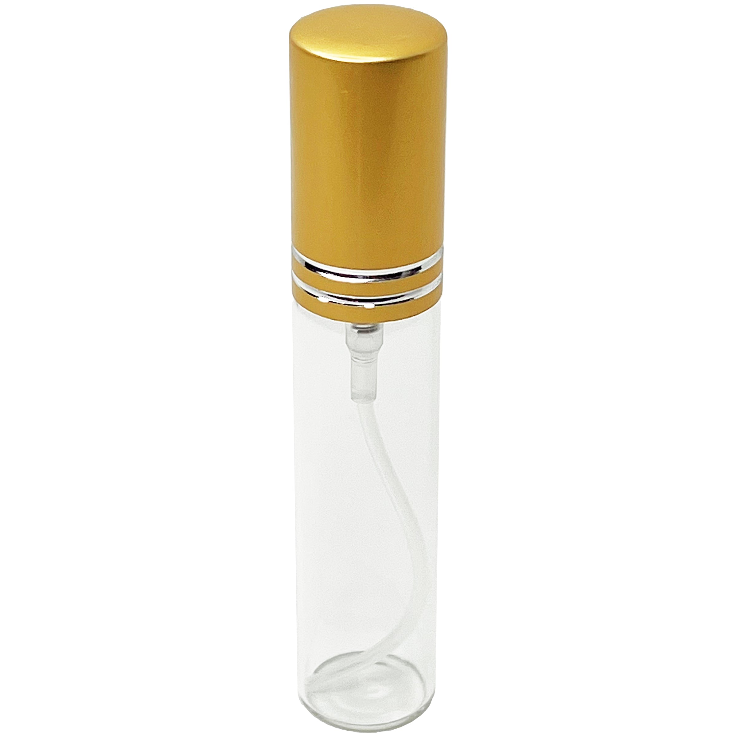 10ml 0.33oz matte gold line cap perfume spray bottles
