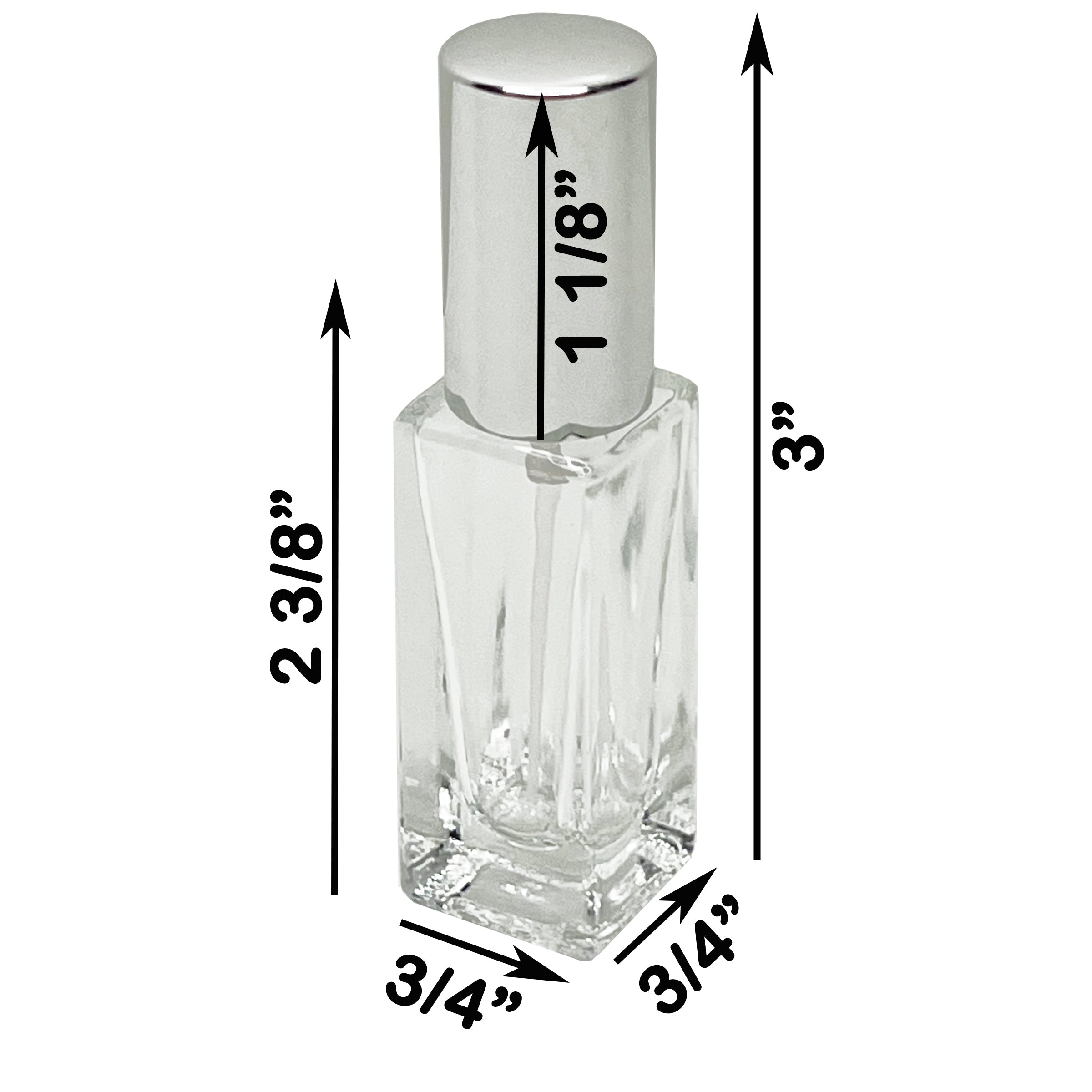 6ml .2oz Thick Glass mini perfume spray bottles 3 pack samples