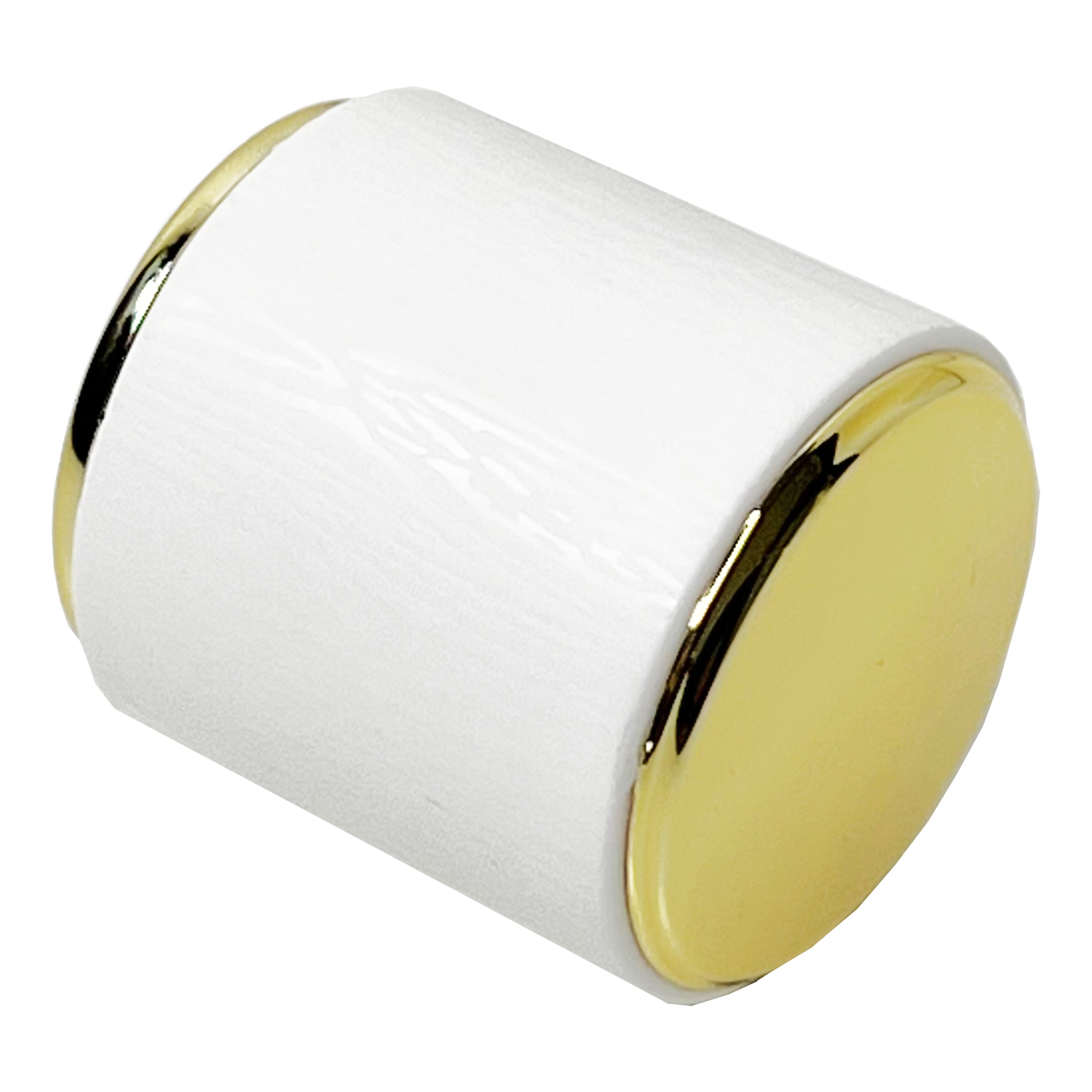 30ml 1oz Thick Glass perfume bottle striped cylinder upgraded white gold caps