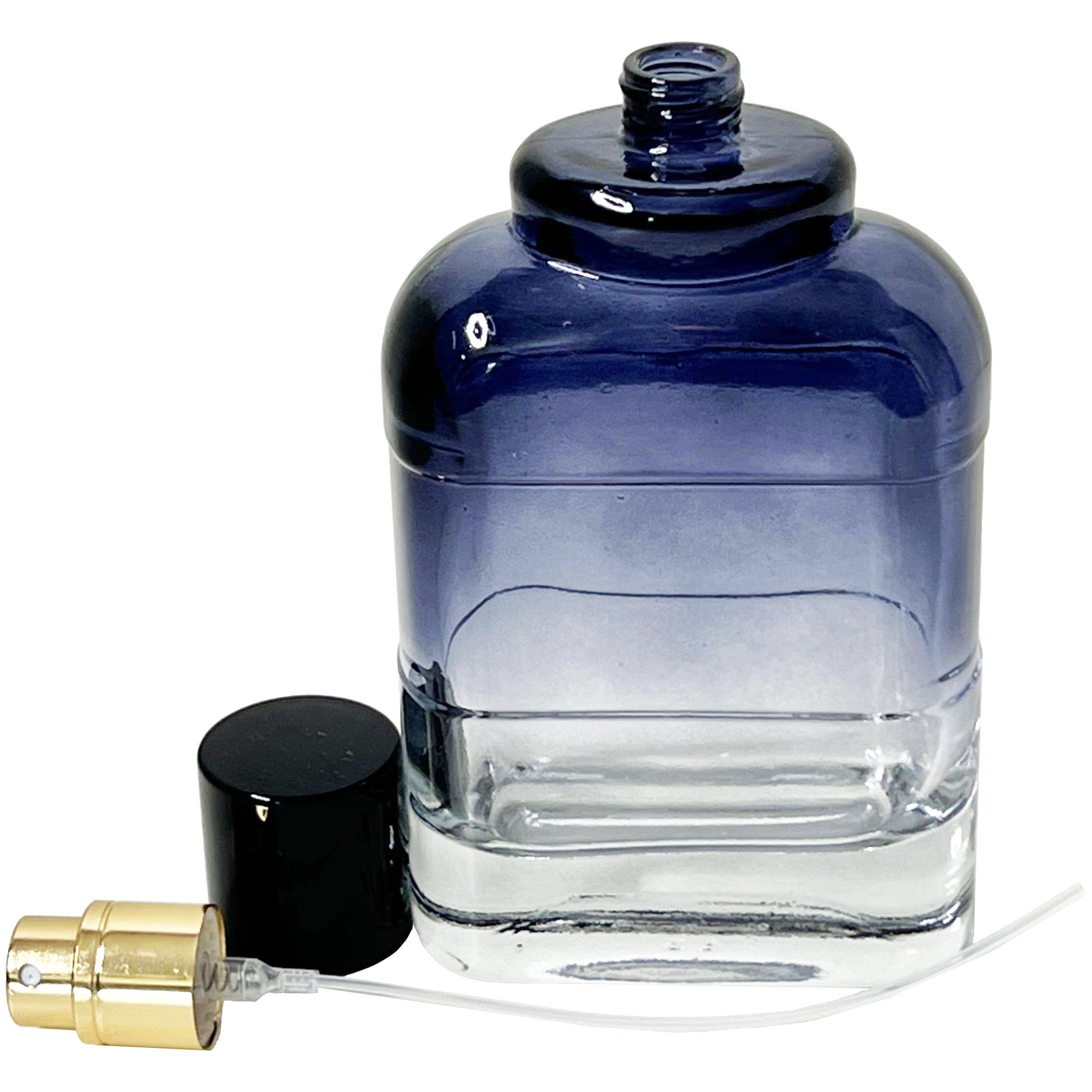 100ml 3.4oz clear gradient colored glass spray bottles