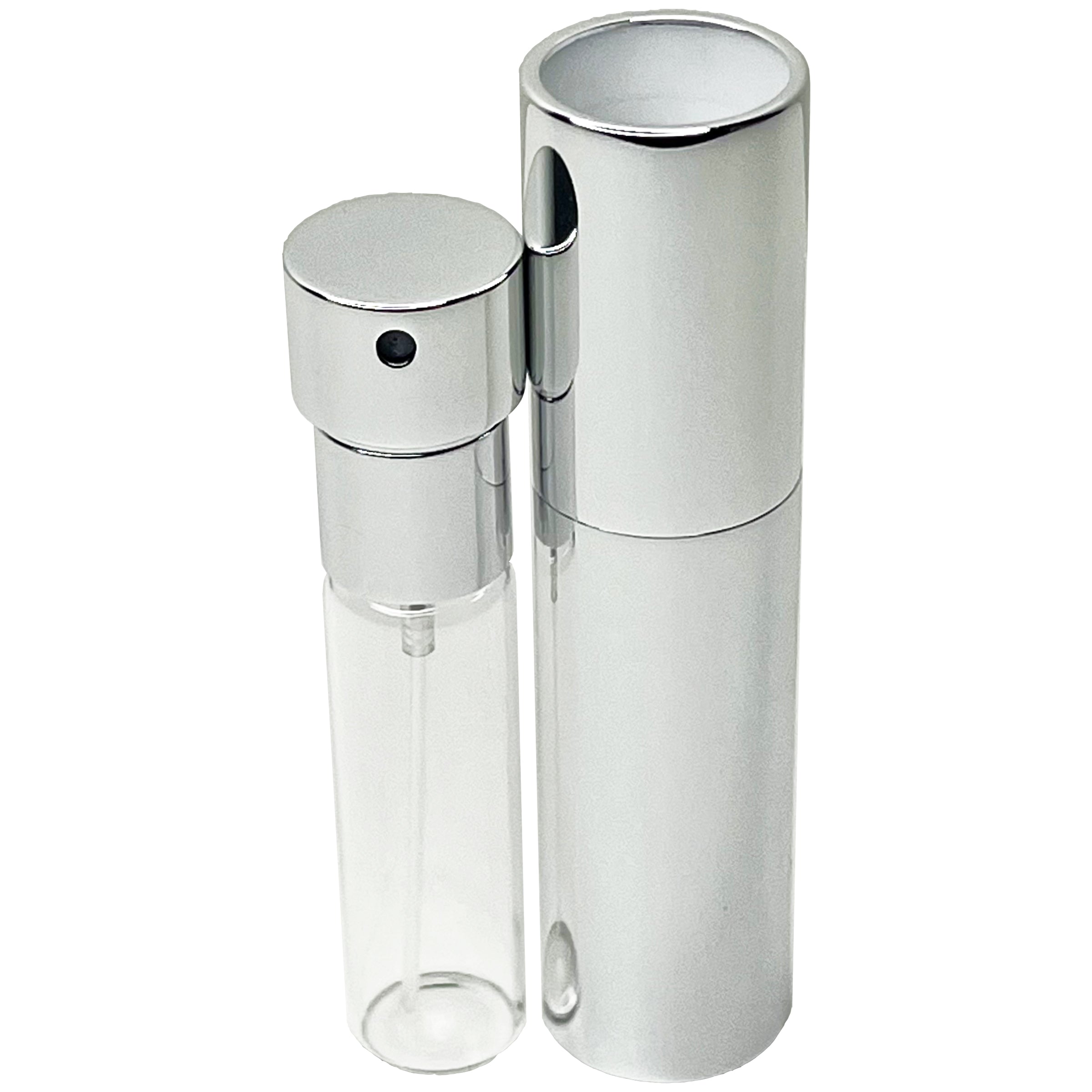 8ml UV electroplated twist aluminum glass spray bottles gold silver black