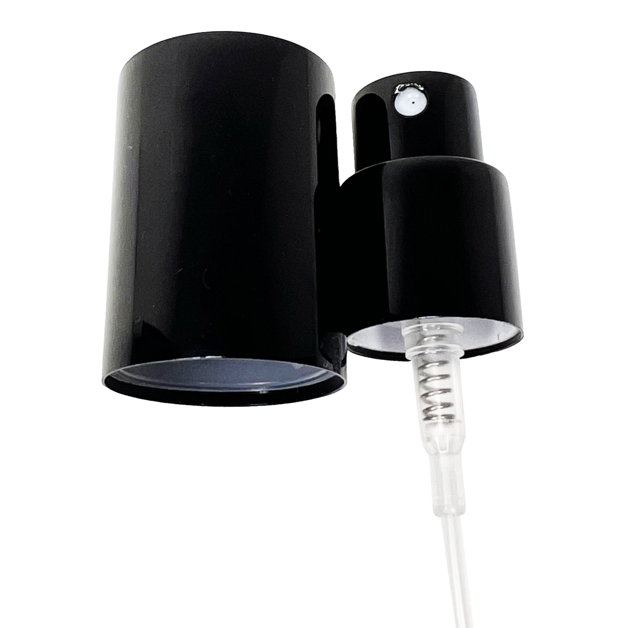 15/410 high quality shiny aluminum fine mist screw on sprayers and lids