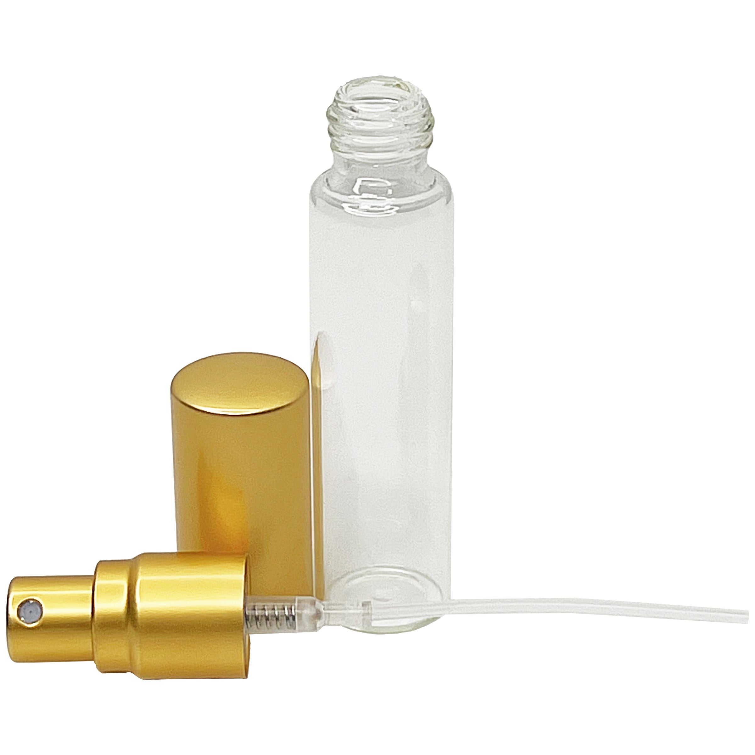 10ml 0.33oz matte gold line cap perfume spray bottles