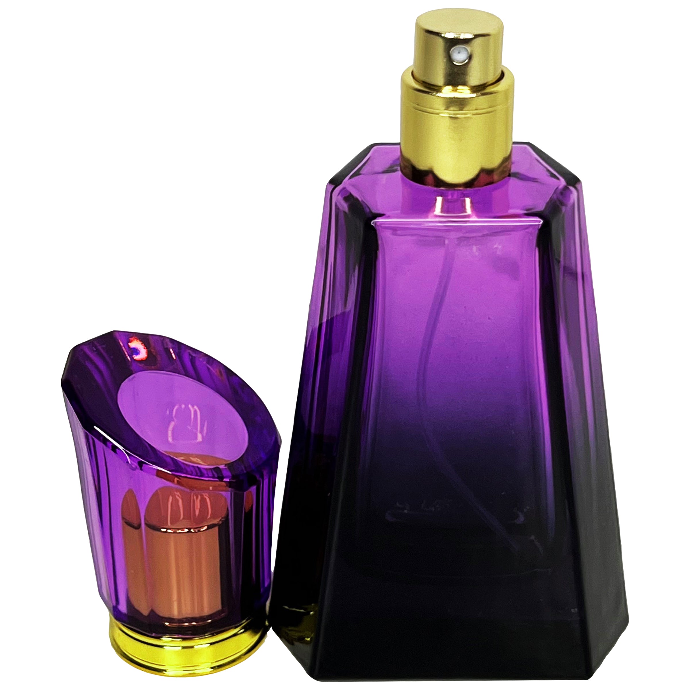 50ml 1.7oz 6 colors burj gradient black glass perfume bottles