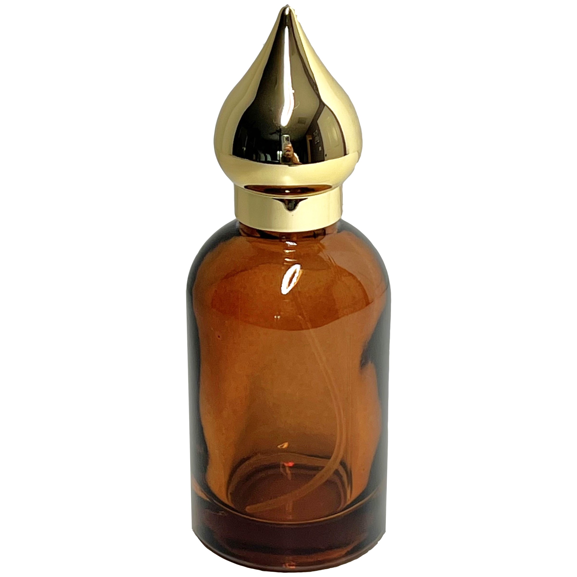 50ml 1.7oz Taj UV gold lids colored glass perfume spray bottles boxes