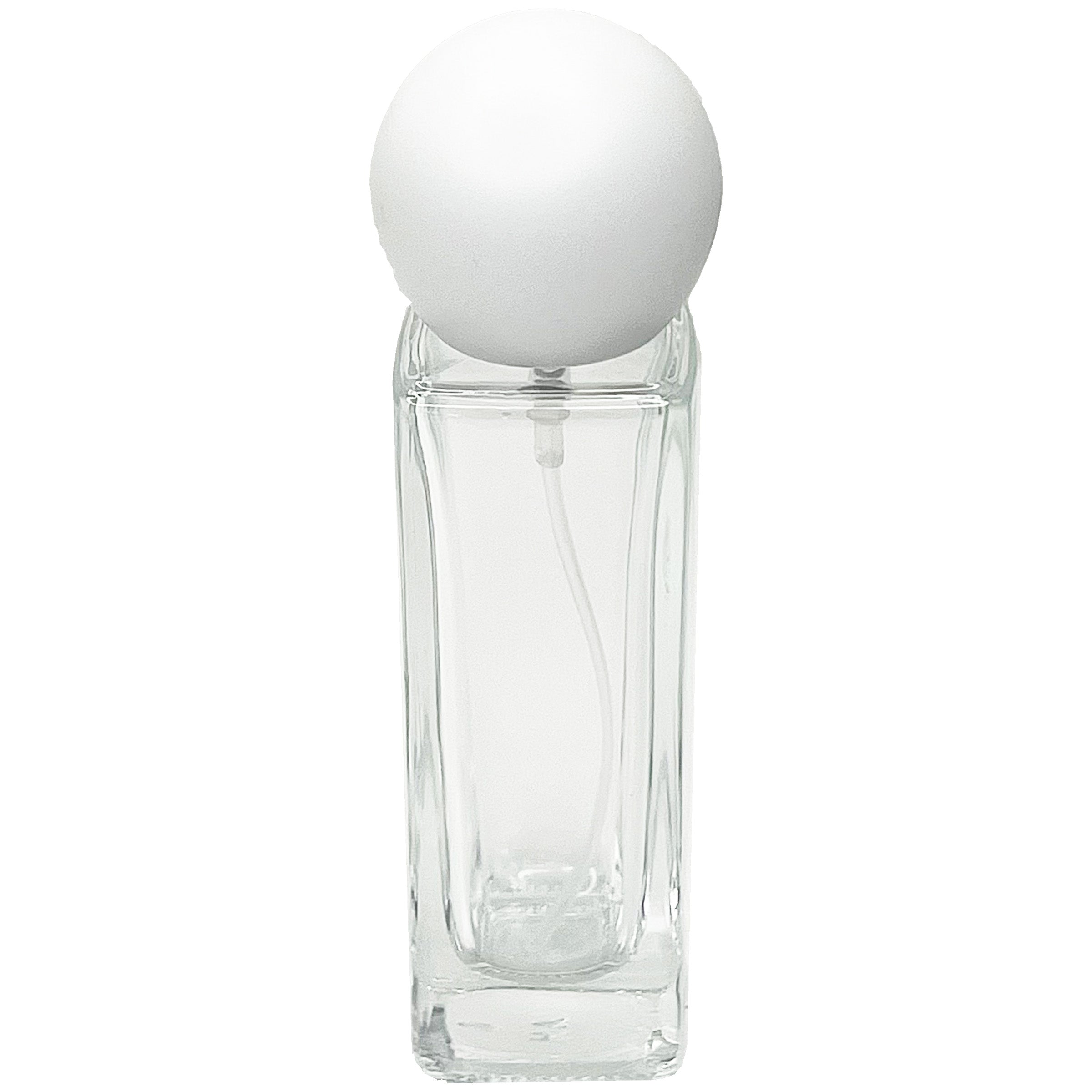 30ml 1oz perfume spray bottles thick tall square clear glass ball lids