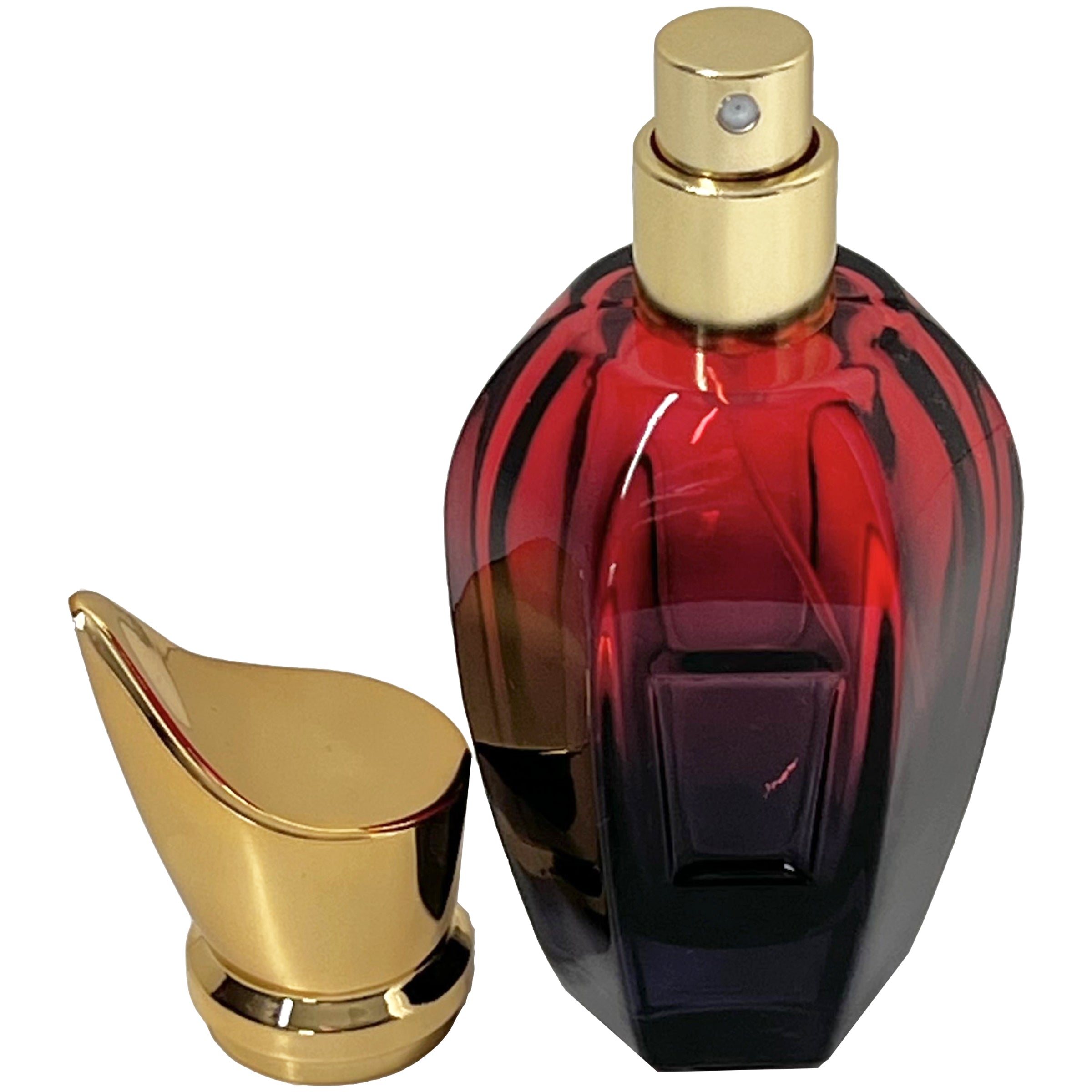 50ml 1.7oz bicolor gradient vase glass perfume spray bottles