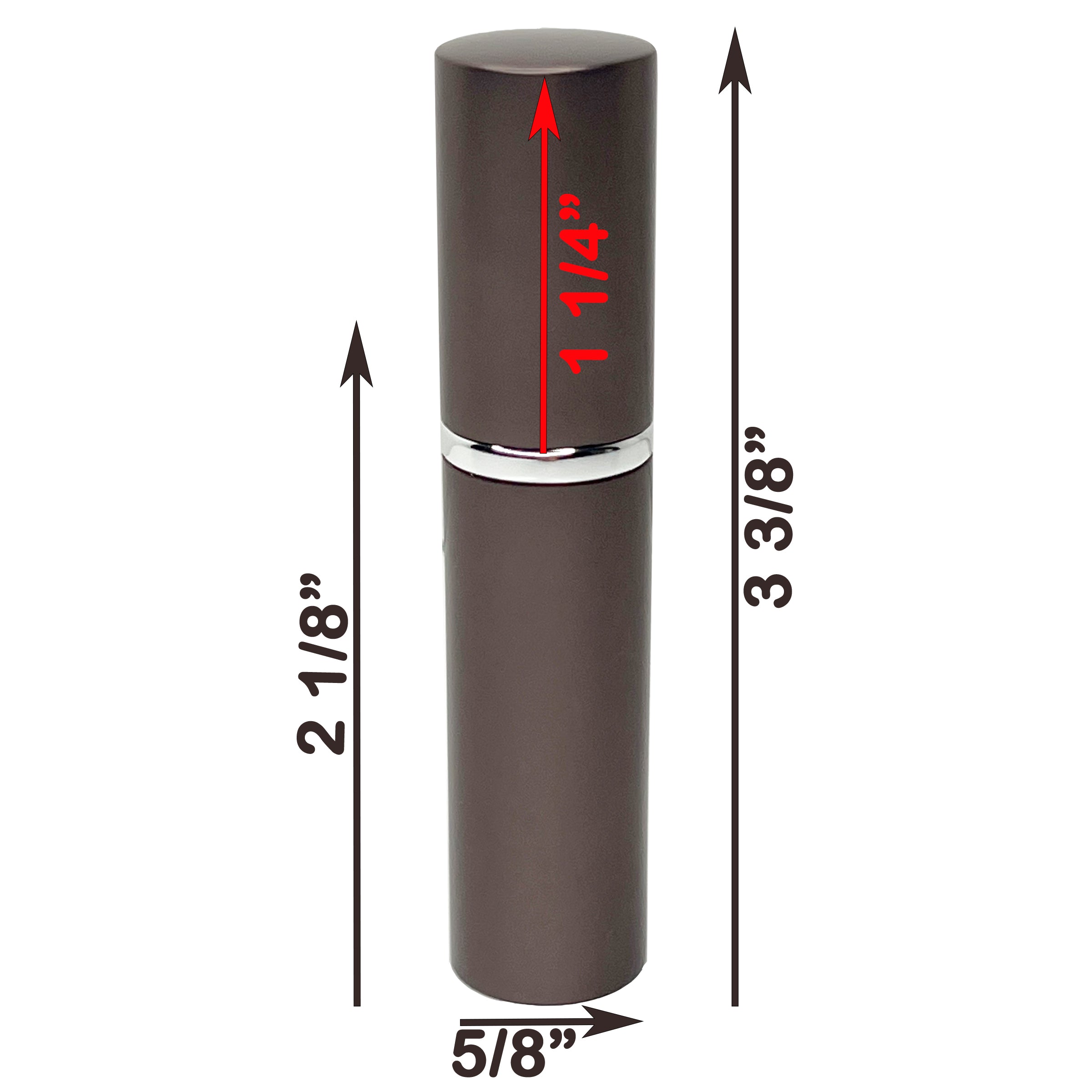 6ml 0.2oz perfume glass spray bottles aluminum shell coffee