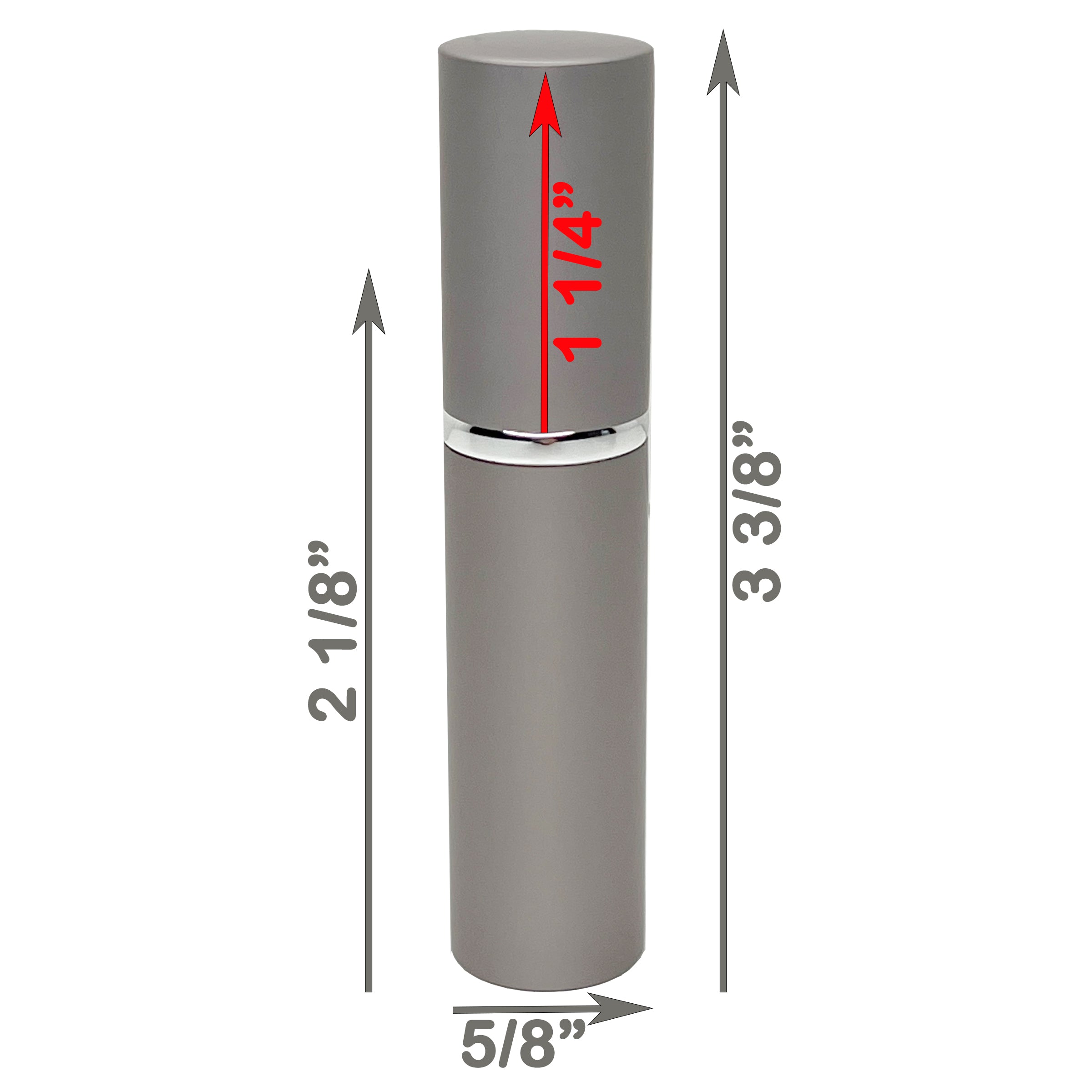 6ml 0.2oz perfume glass spray bottles gray aluminum shell