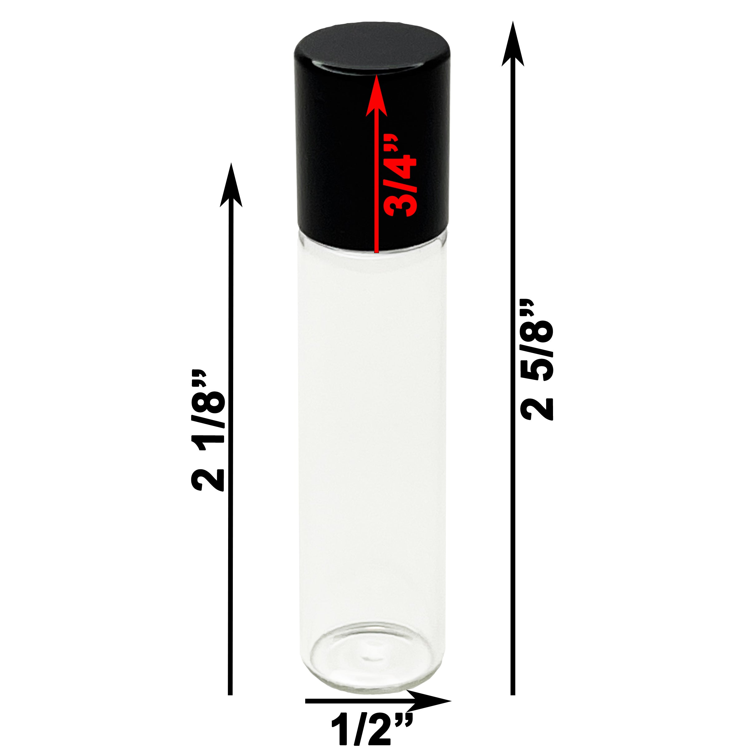 6ml 0.2oz glass tube roll on roller bottles for perfume oils