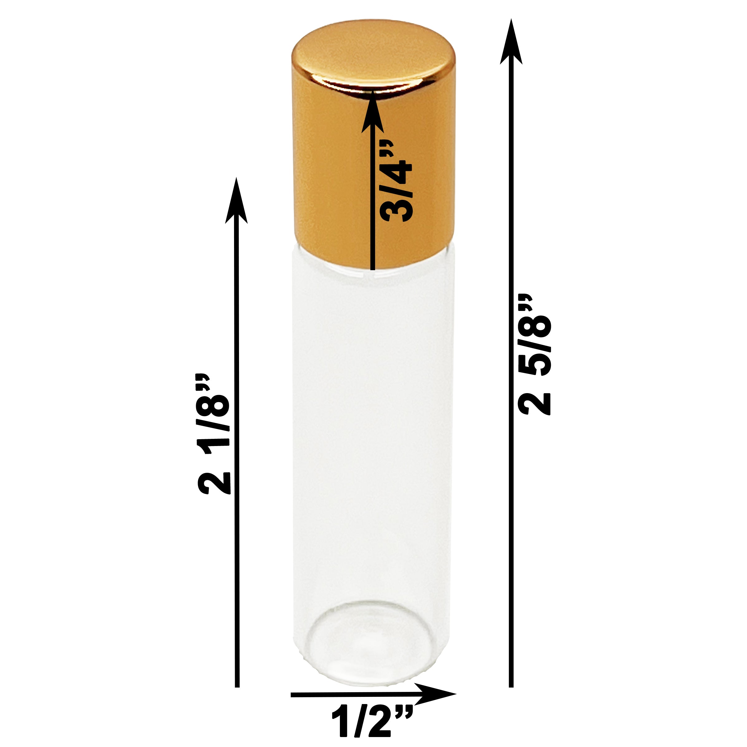 6ml 0.2oz glass tube roll on roller bottles for perfume oils