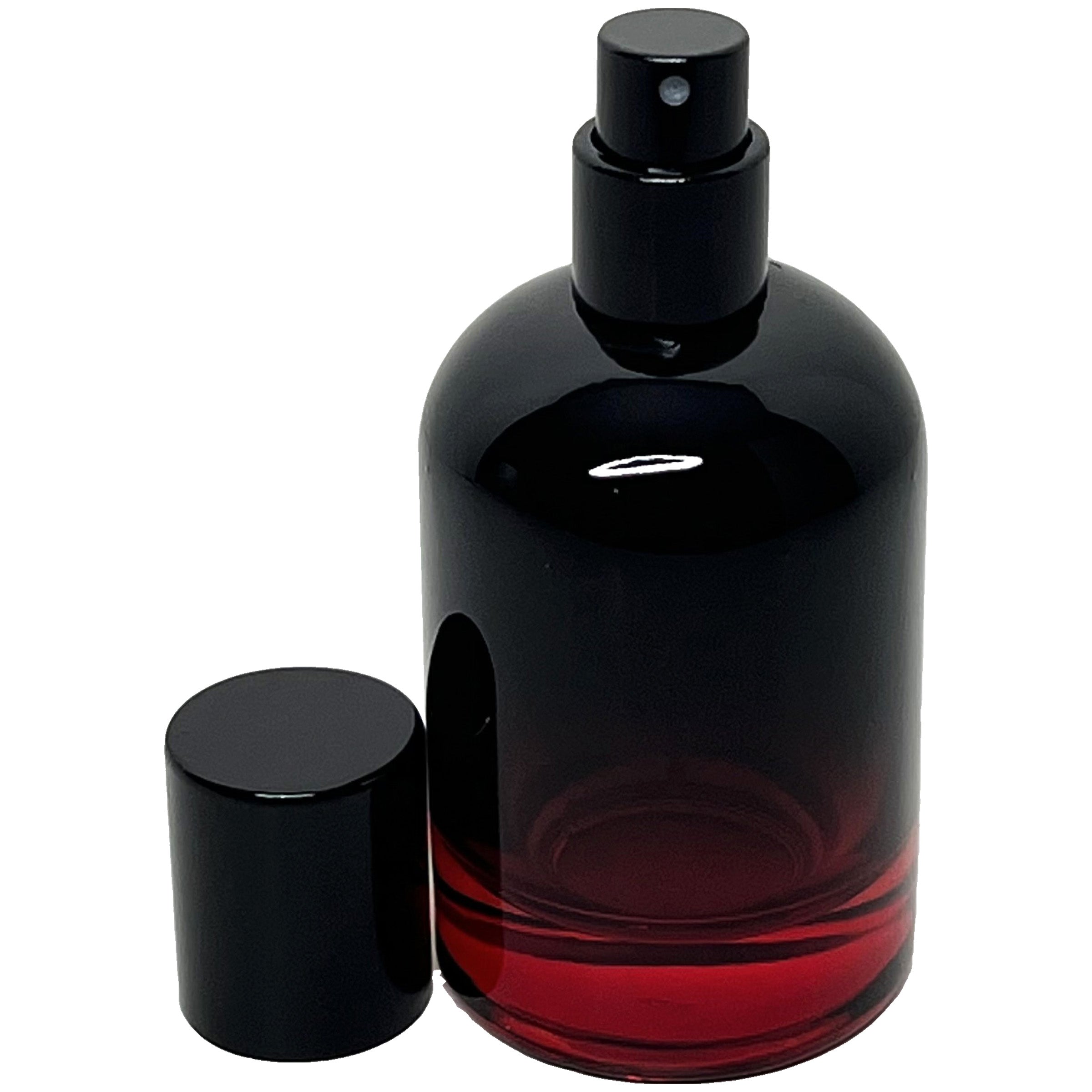 50ml 1.7oz Boston Round 6 colors Gradient Black perfume spray bottles
