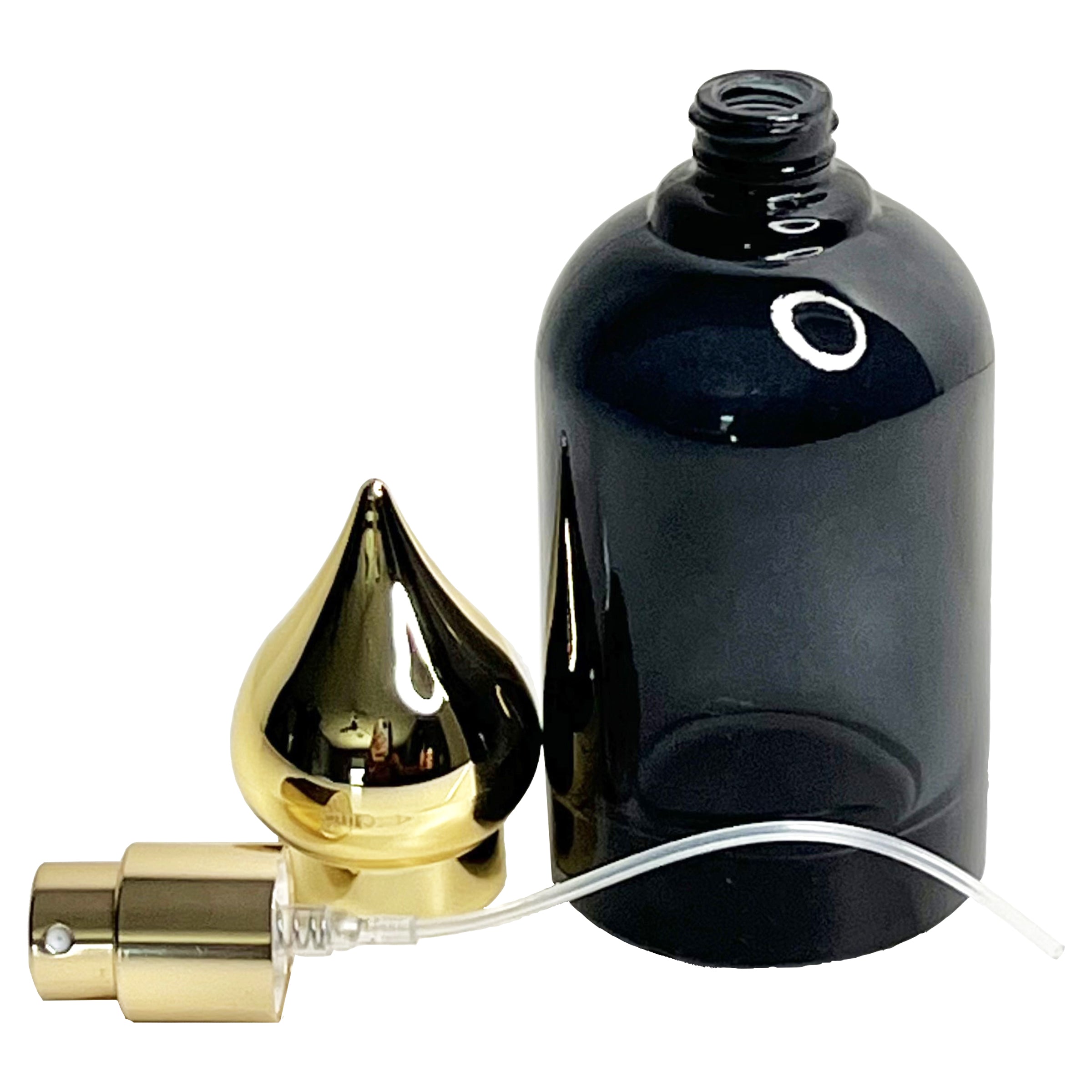 50ml 1.7oz Taj UV gold lids colored glass perfume spray bottles boxes