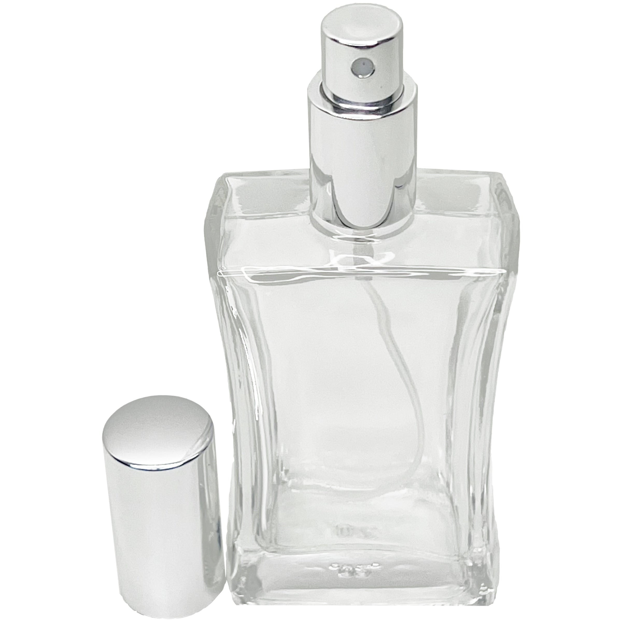 100ml 3.3oz Refillable Hourglass Thick glass perfume spray bottles